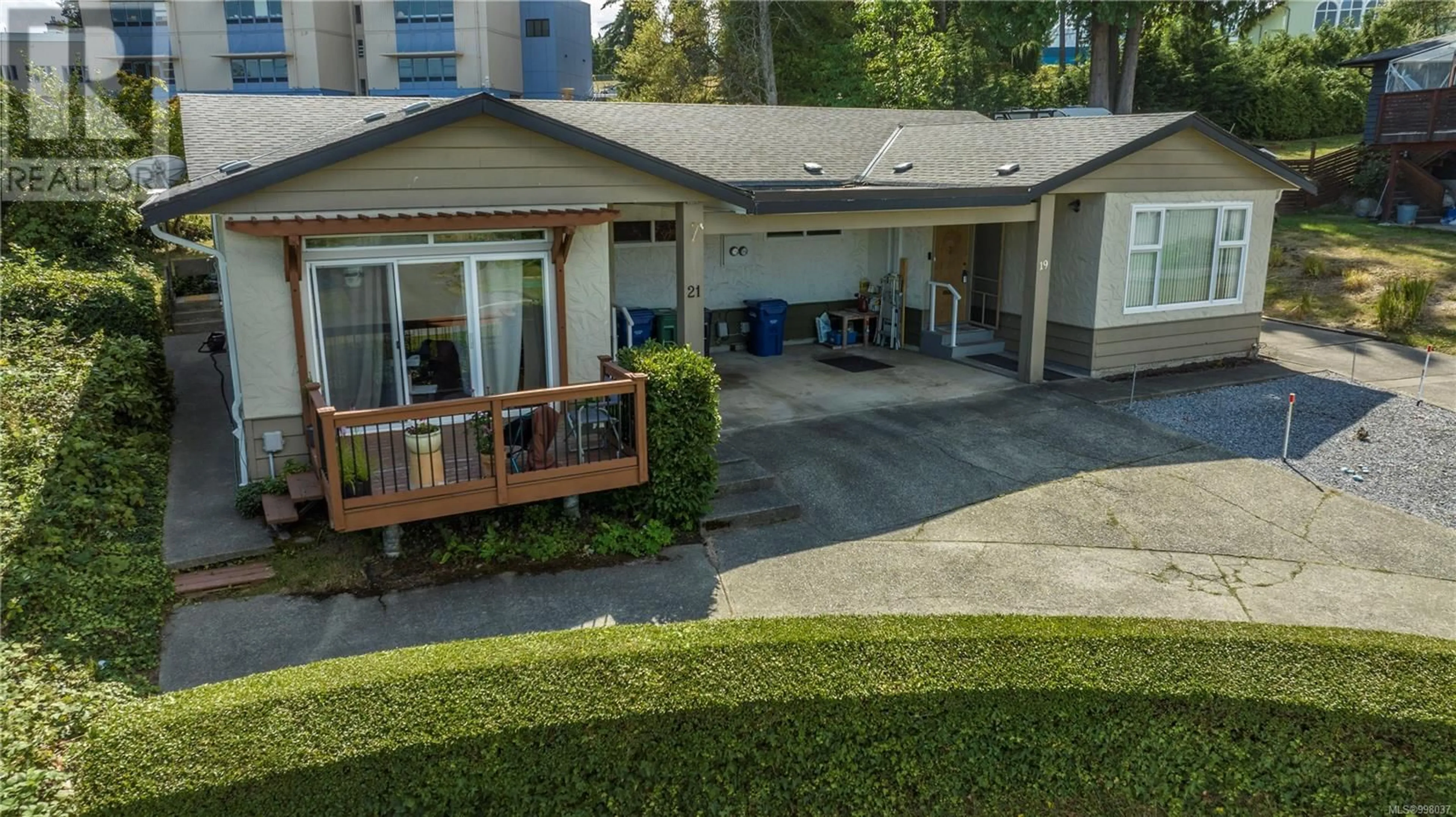 A pic from outside/outdoor area/front of a property/back of a property/a pic from drone, street for 19-21 CILAIRE DRIVE, Nanaimo British Columbia V9S3C9
