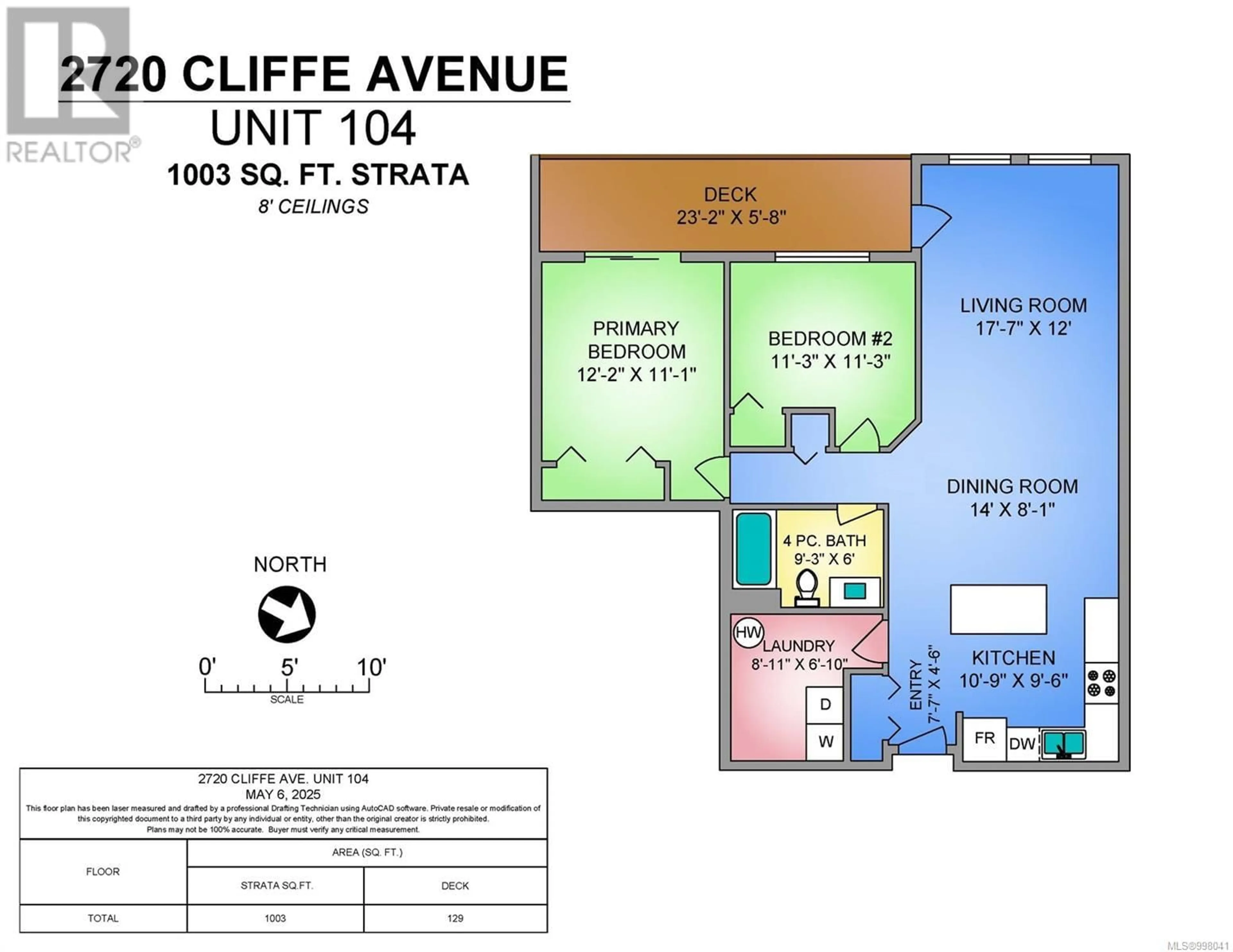 Floor plan for 104 - 2720 CLIFFE AVENUE, Courtenay British Columbia V9J1E6