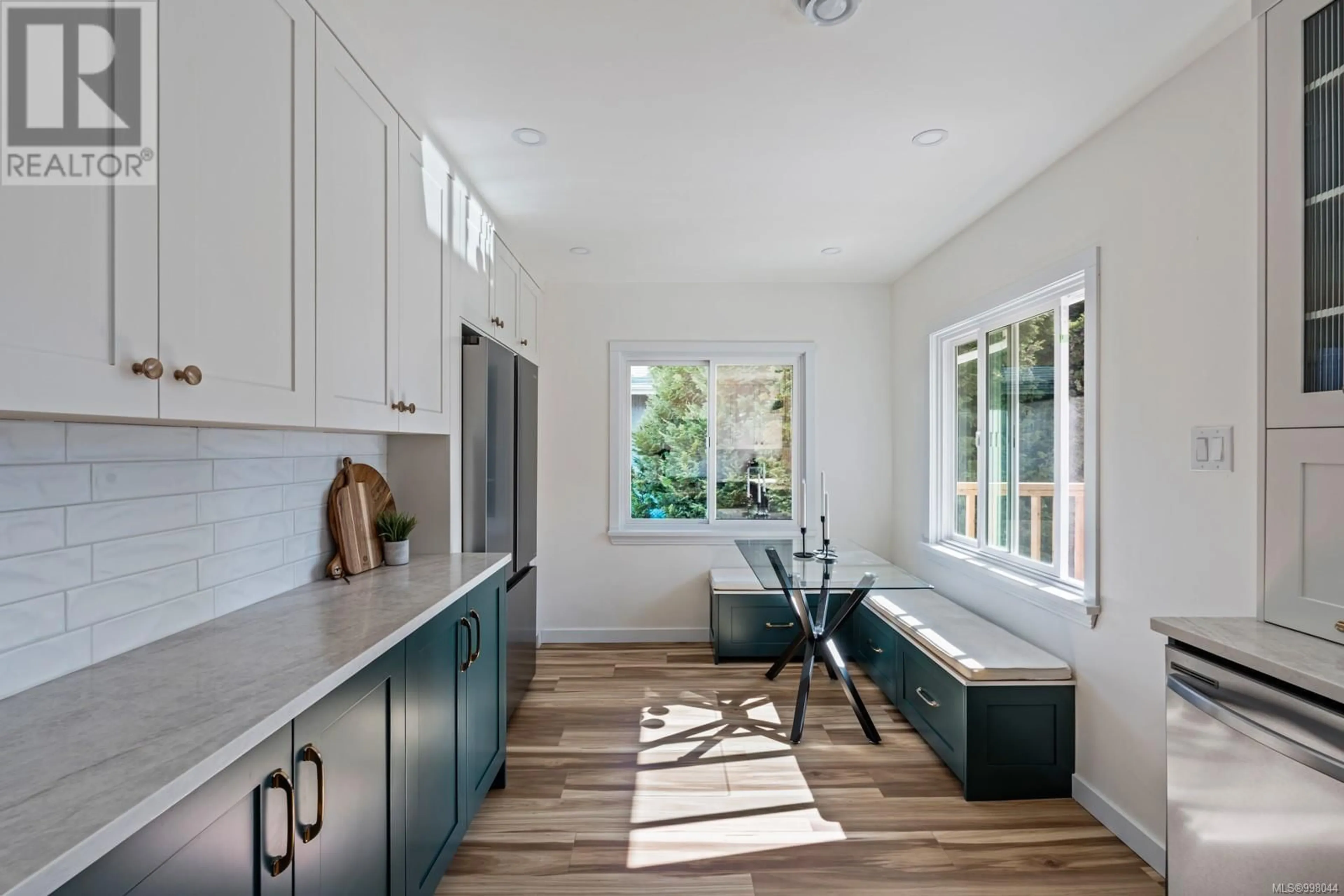 Contemporary kitchen, ceramic/tile floor for 2957 AUSTIN AVENUE, Saanich British Columbia V9A2K9