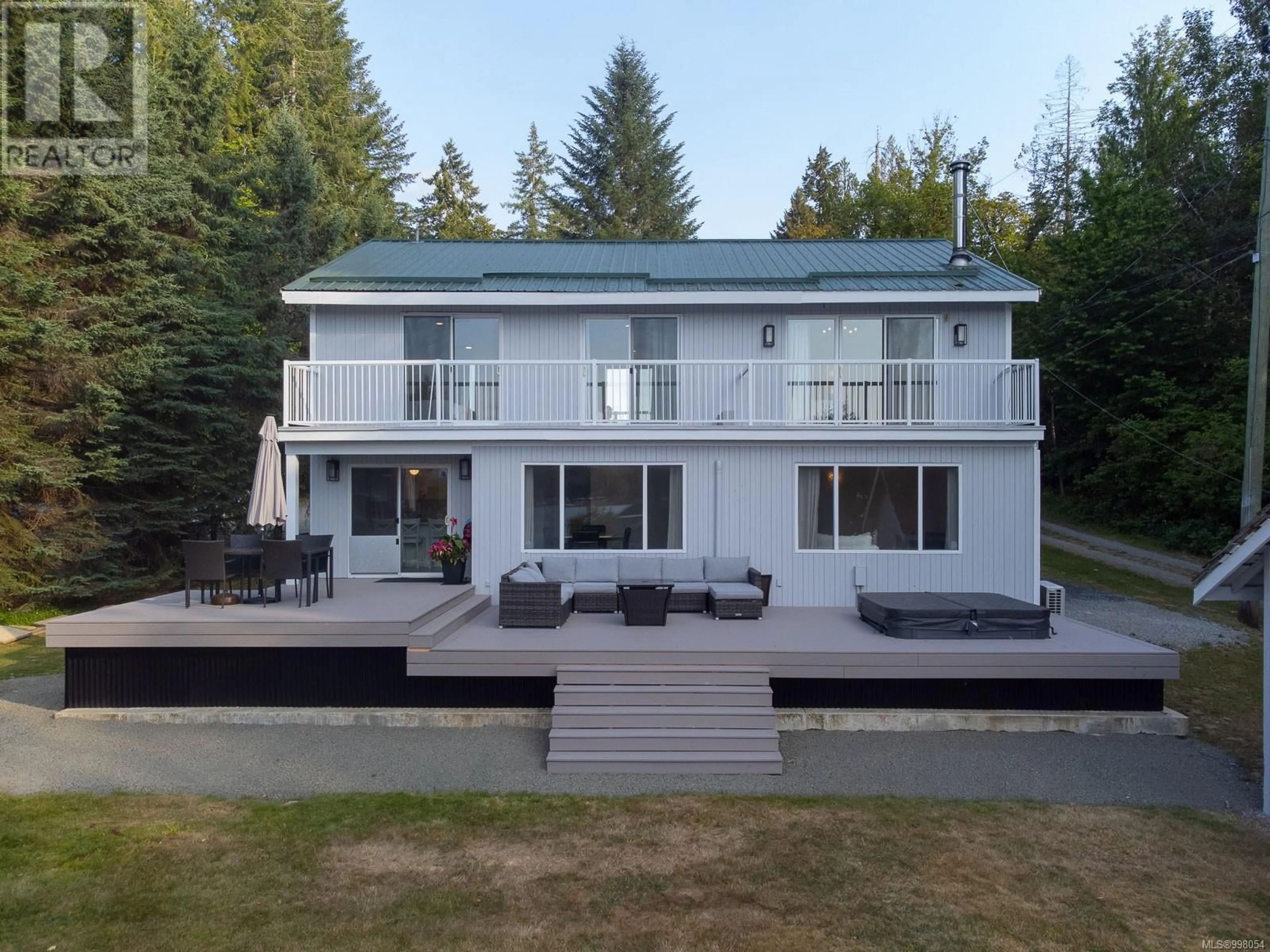 A pic from outside/outdoor area/front of a property/back of a property/a pic from drone, water/lake/river/ocean view for 9010 LORD ROAD, Port Alberni British Columbia V9Y9C1