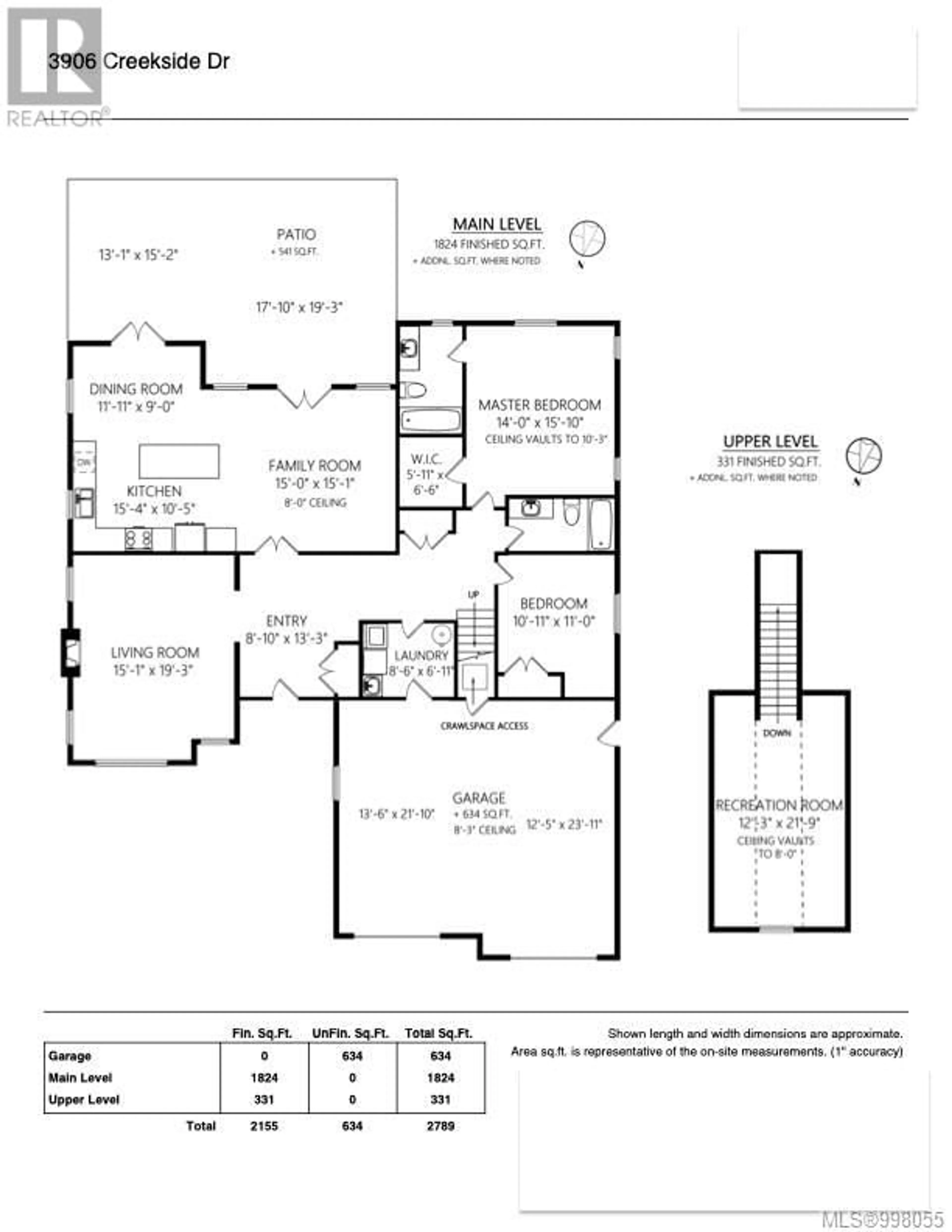 Floor plan for 3906 CREEKSIDE DRIVE, Bowser British Columbia V0R1G0