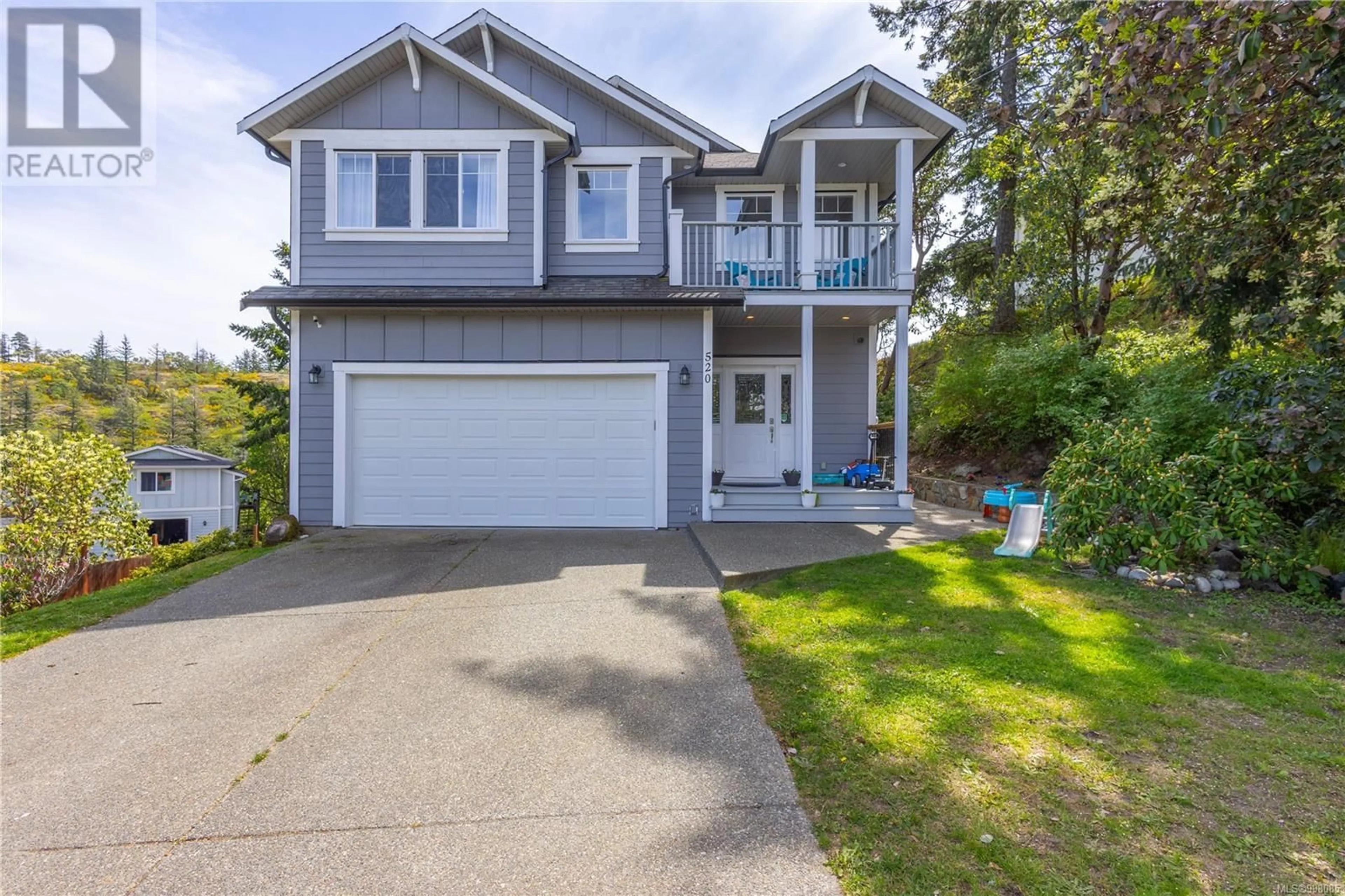 Home with vinyl exterior material, street for 520 LANGVISTA DRIVE, Langford British Columbia V9B5N3