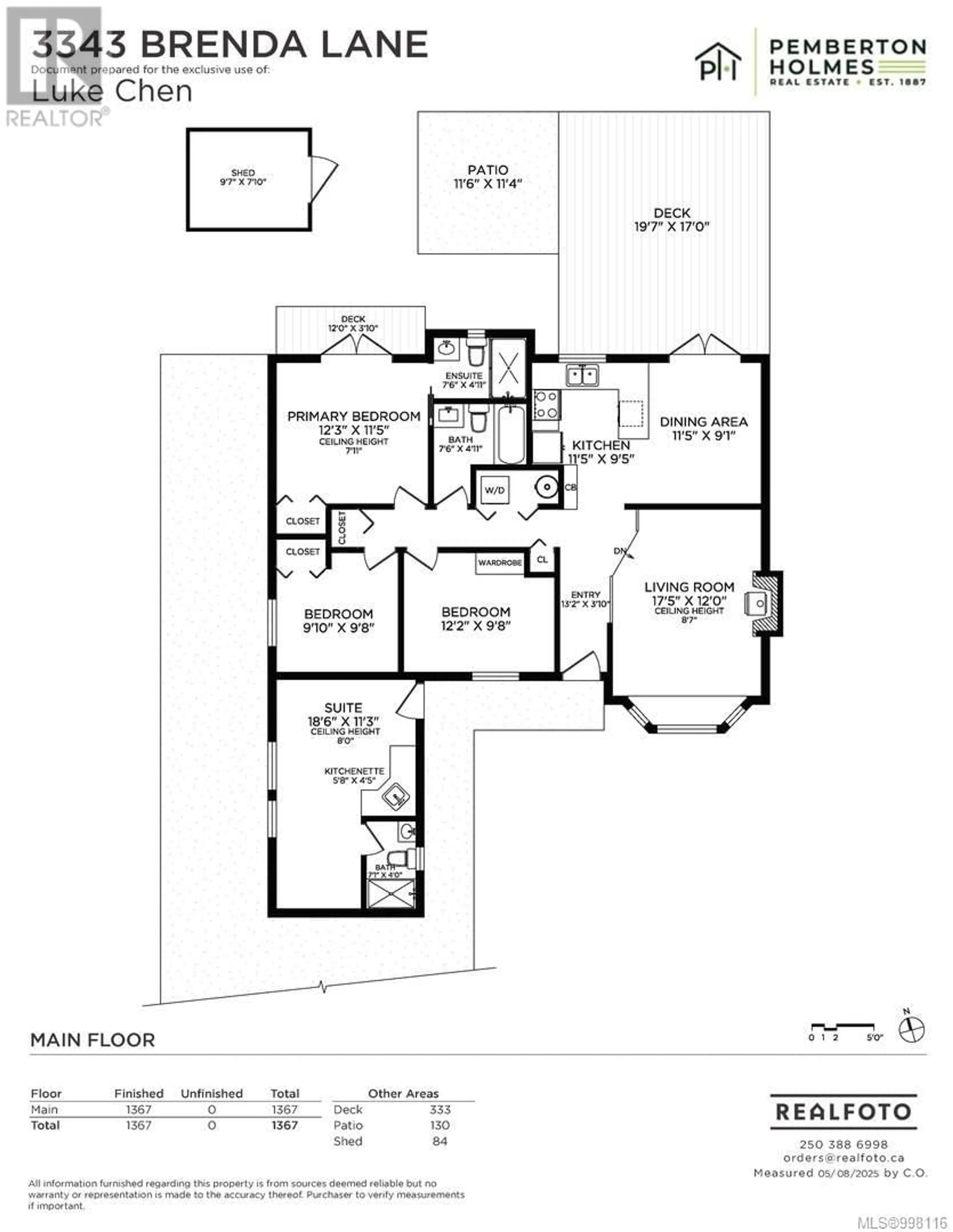 Floor plan for 3343 BRENDA LANE, Colwood British Columbia V9C3T2