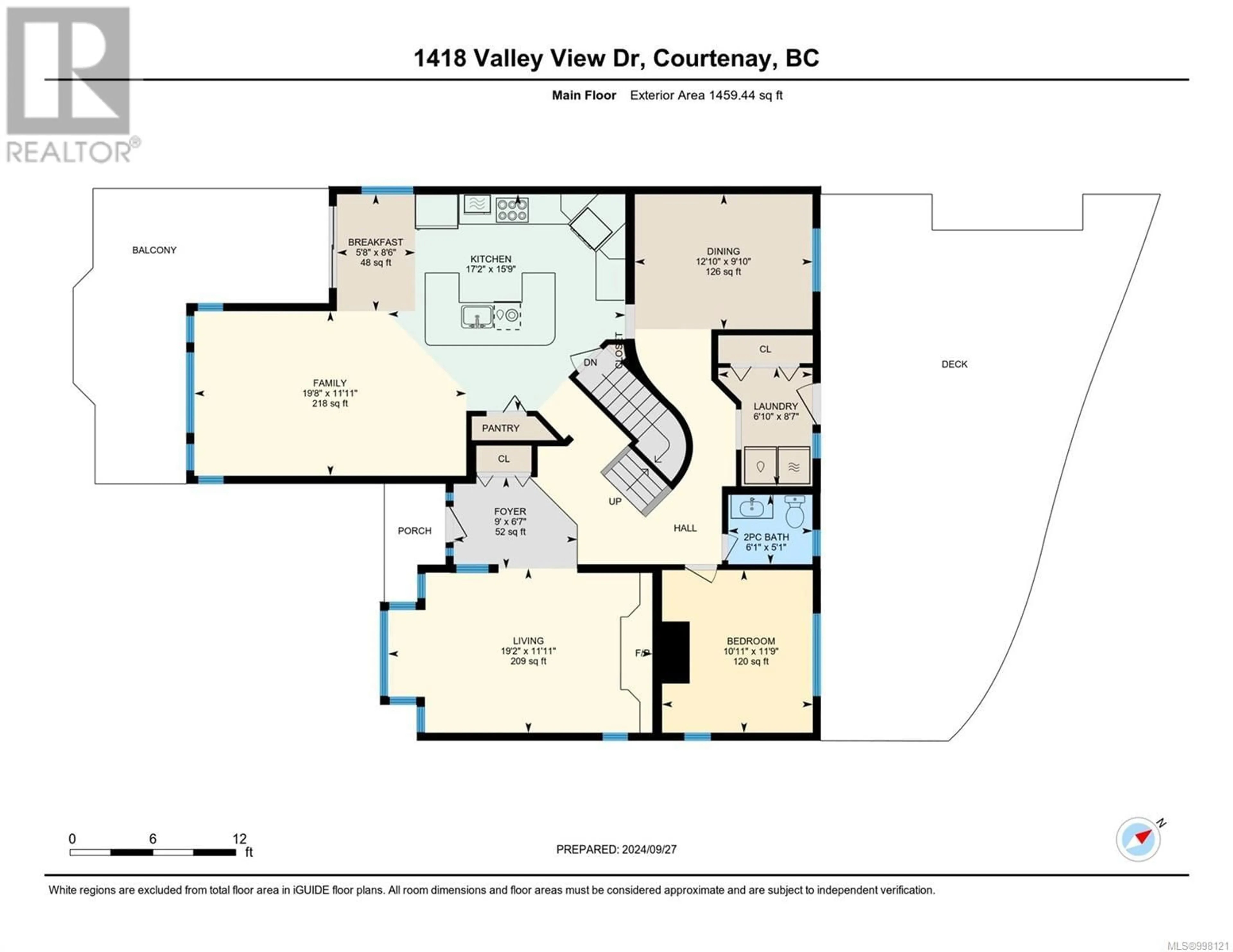 Floor plan for 1418 VALLEY VIEW DRIVE, Courtenay British Columbia V9N8T3