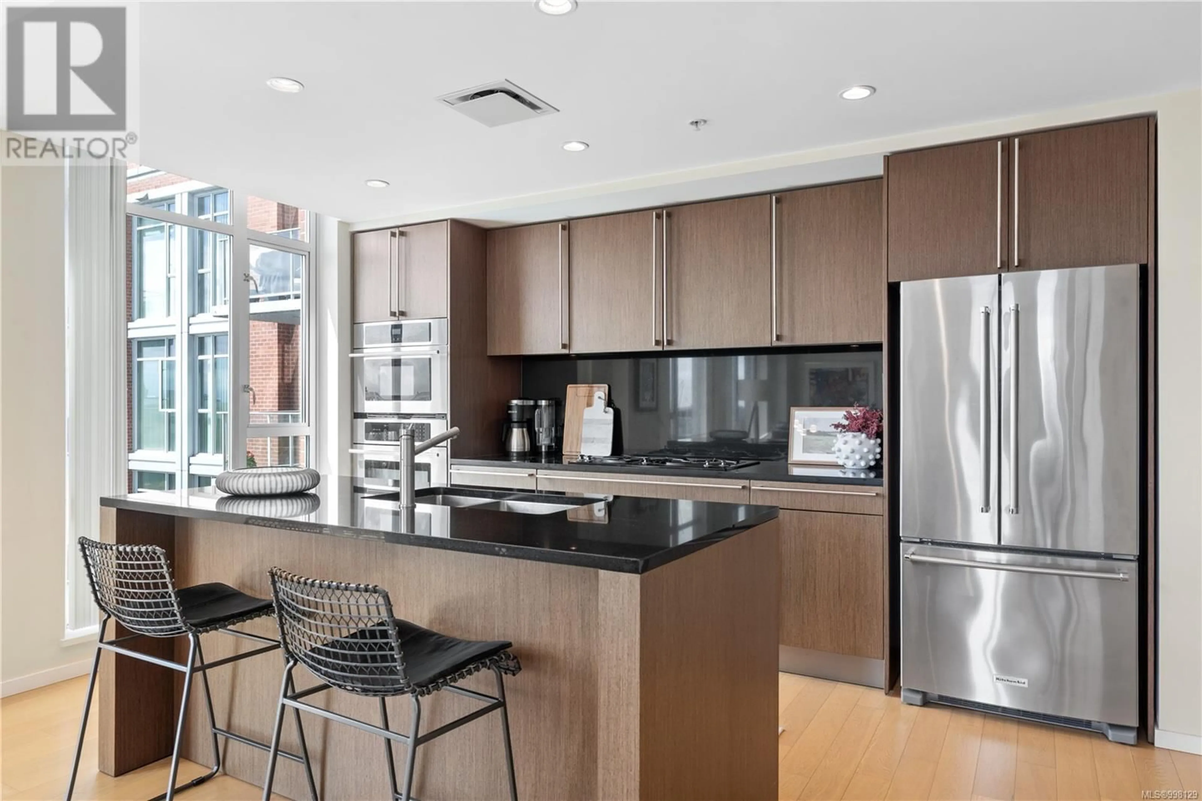 Contemporary kitchen, ceramic/tile floor for 310 - 100 SAGHALIE ROAD, Victoria British Columbia V9A0A1