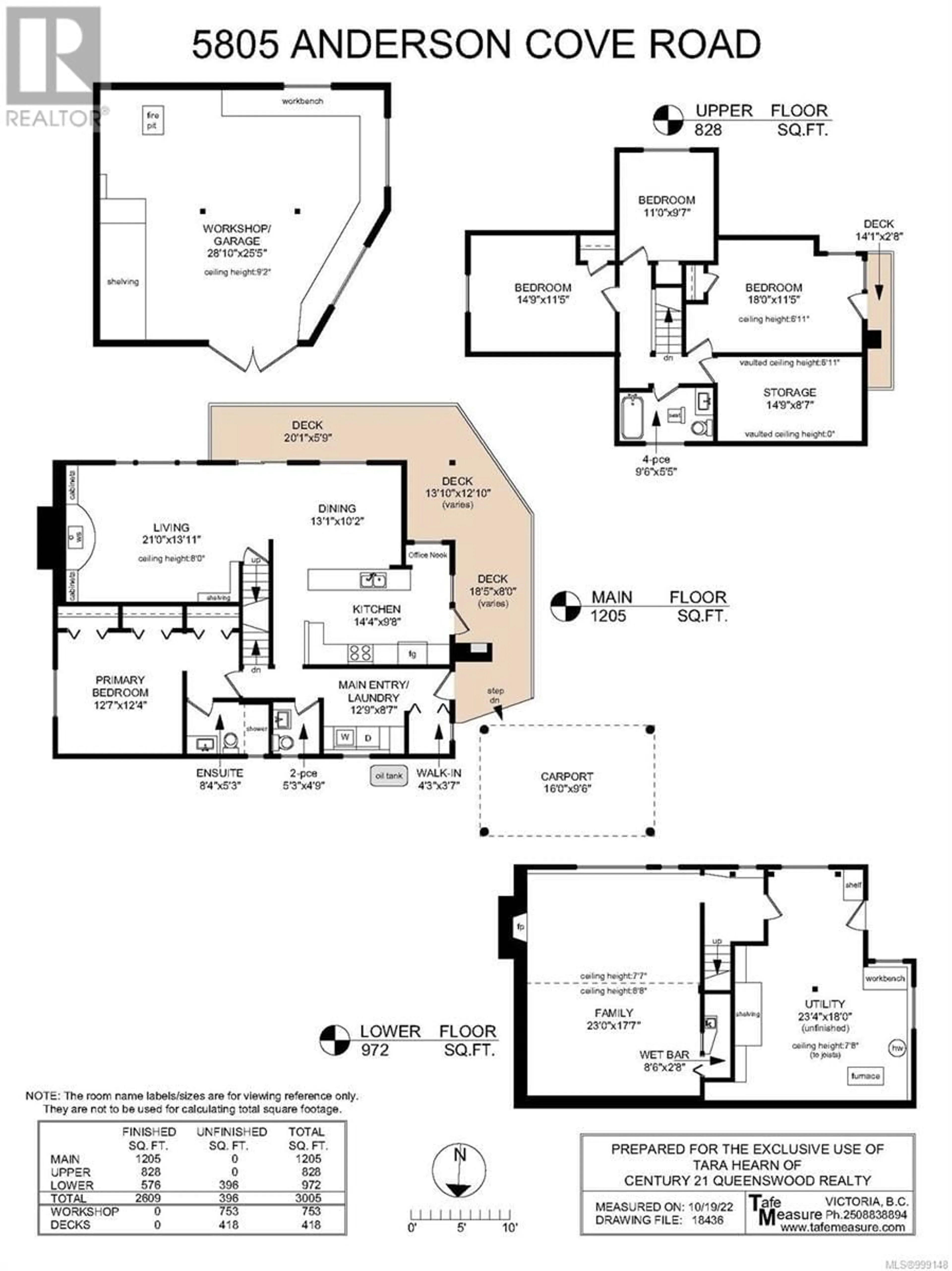 Floor plan for 5805 ANDERSON COVE ROAD, Sooke British Columbia V9Z0Z7
