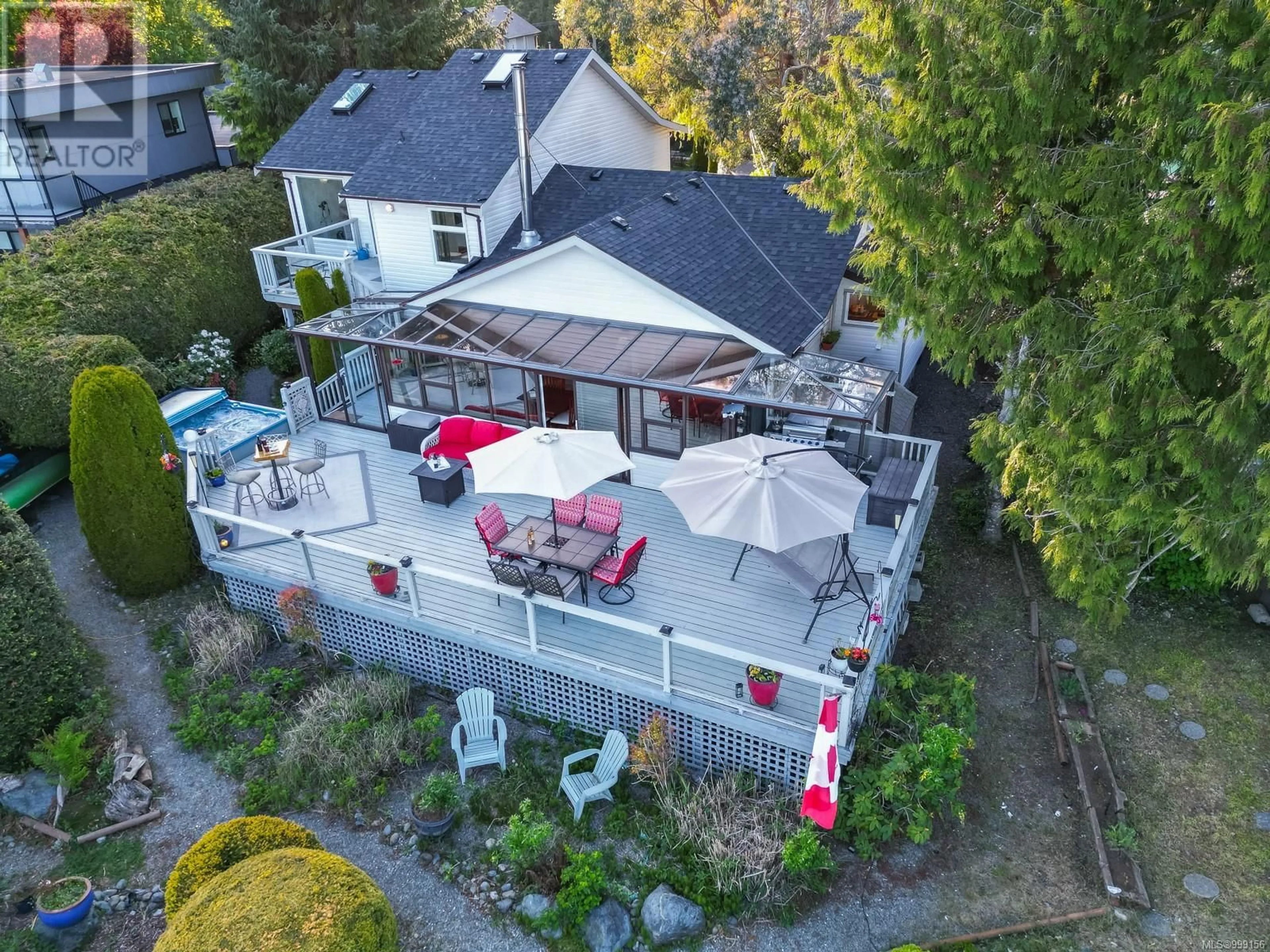 A pic from outside/outdoor area/front of a property/back of a property/a pic from drone, street for 1937 KALTASIN ROAD, Sooke British Columbia V9Z0B2