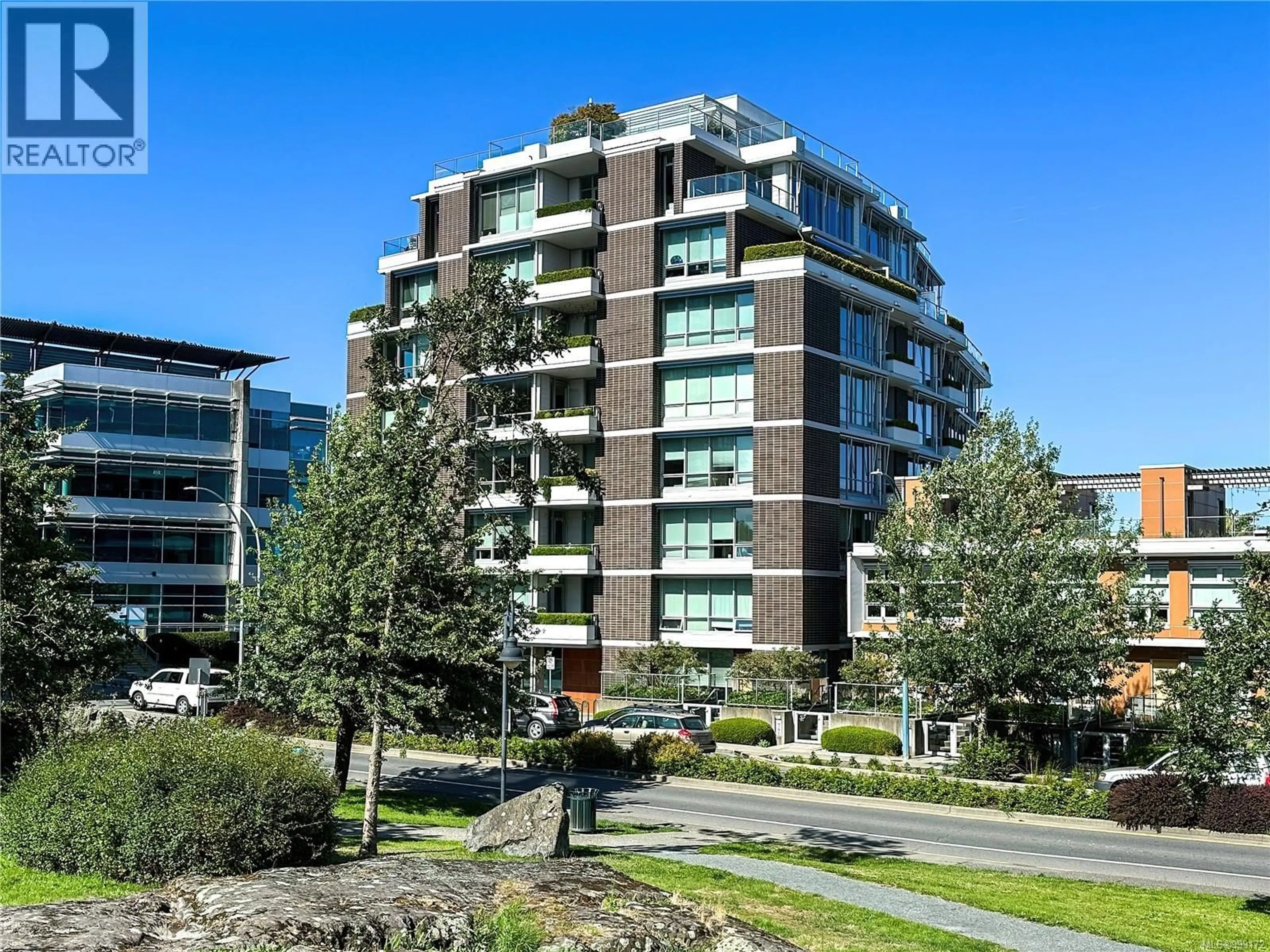 A pic from outside/outdoor area/front of a property/back of a property/a pic from drone, unknown for 305 - 399 TYEE ROAD, Victoria British Columbia V9A0A8