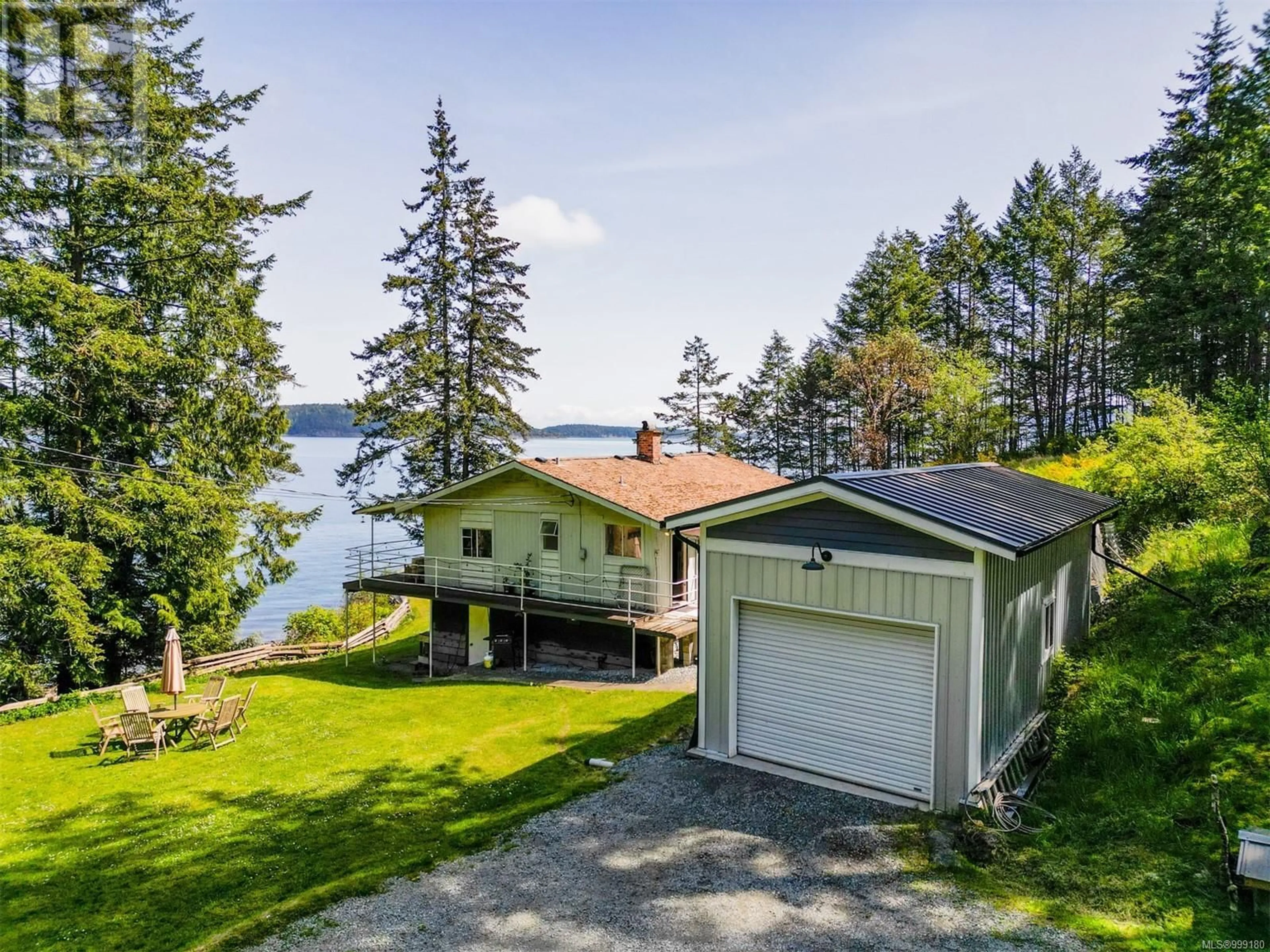 A pic from outside/outdoor area/front of a property/back of a property/a pic from drone, water/lake/river/ocean view for 5423 HOOSON ROAD, Pender Island British Columbia V0N2M1