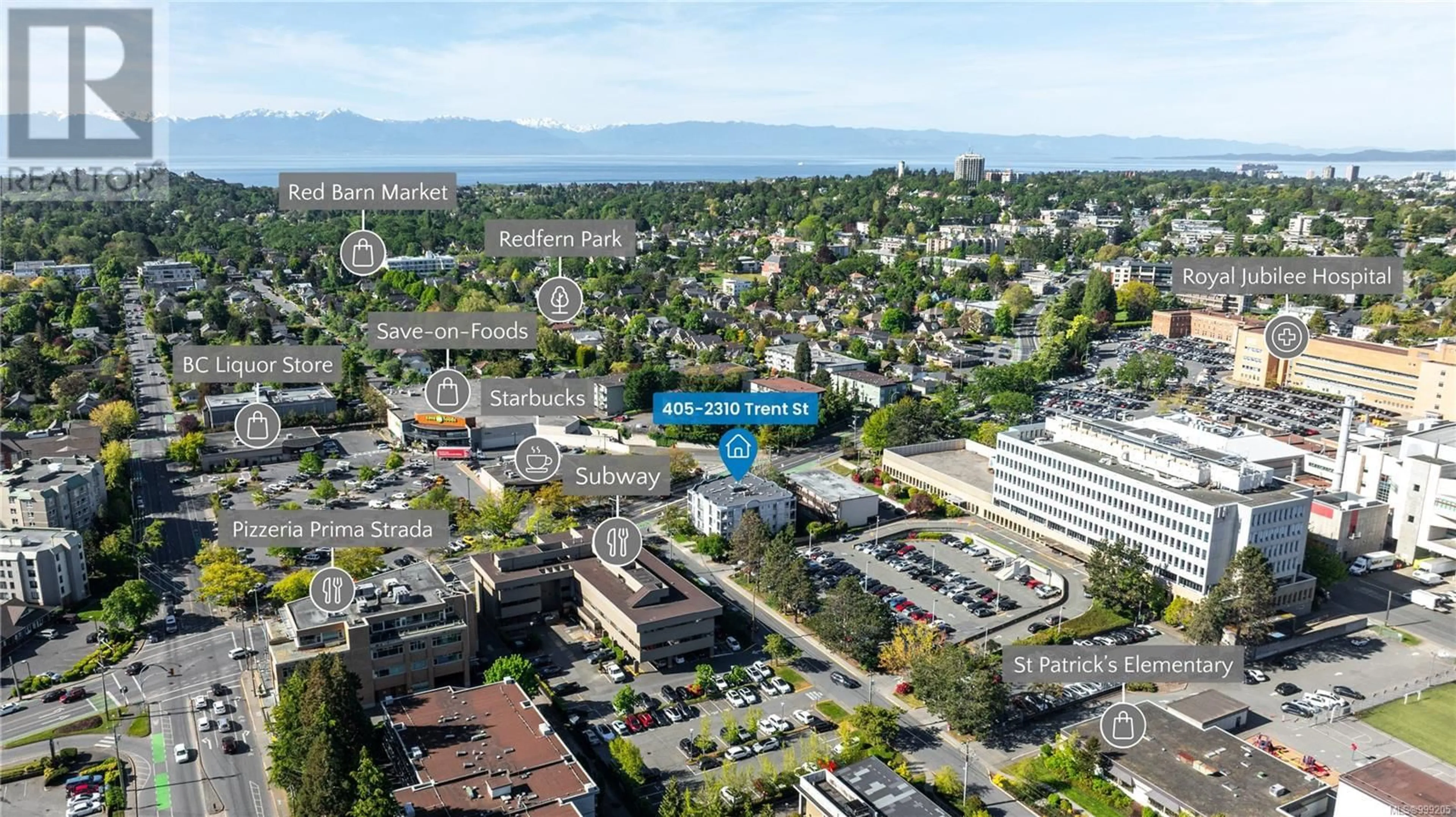 A pic from outside/outdoor area/front of a property/back of a property/a pic from drone, unknown for 405 - 2310 TRENT STREET, Victoria British Columbia V8R1K3