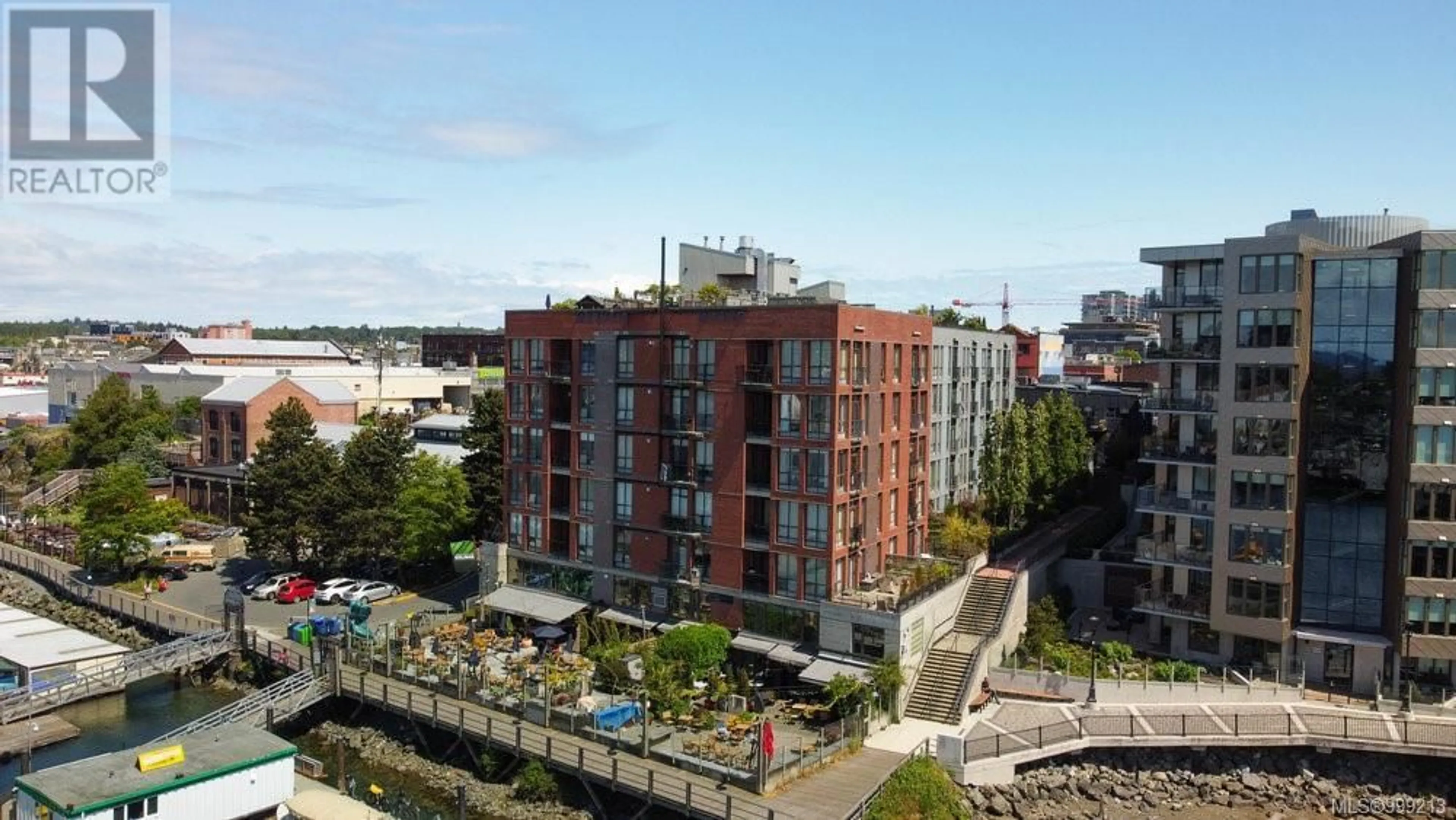 A pic from outside/outdoor area/front of a property/back of a property/a pic from drone, city buildings view from balcony for 105 - 409 SWIFT STREET, Victoria British Columbia V8W1S2
