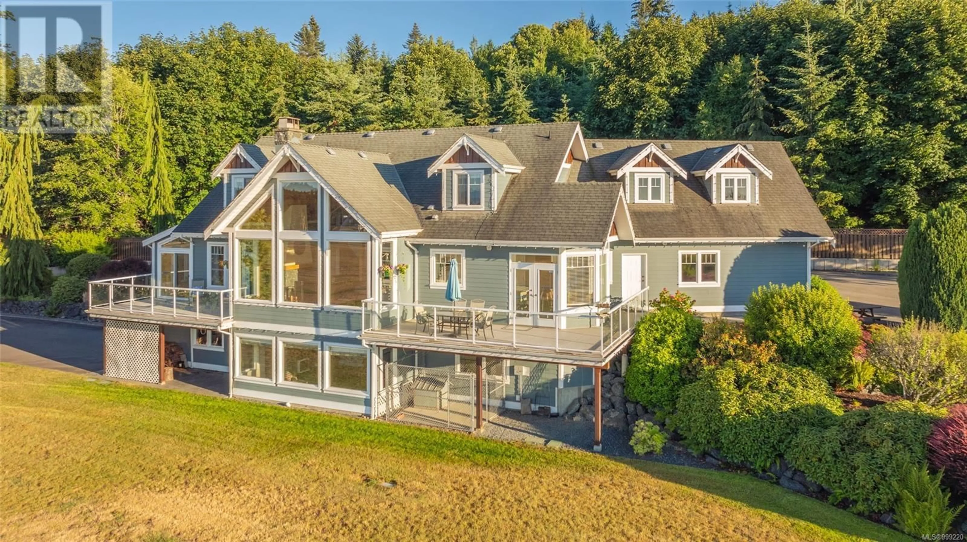 A pic from outside/outdoor area/front of a property/back of a property/a pic from drone, water/lake/river/ocean view for 1950 NORTHWEST BAY ROAD, Nanoose Bay British Columbia V9P9C5