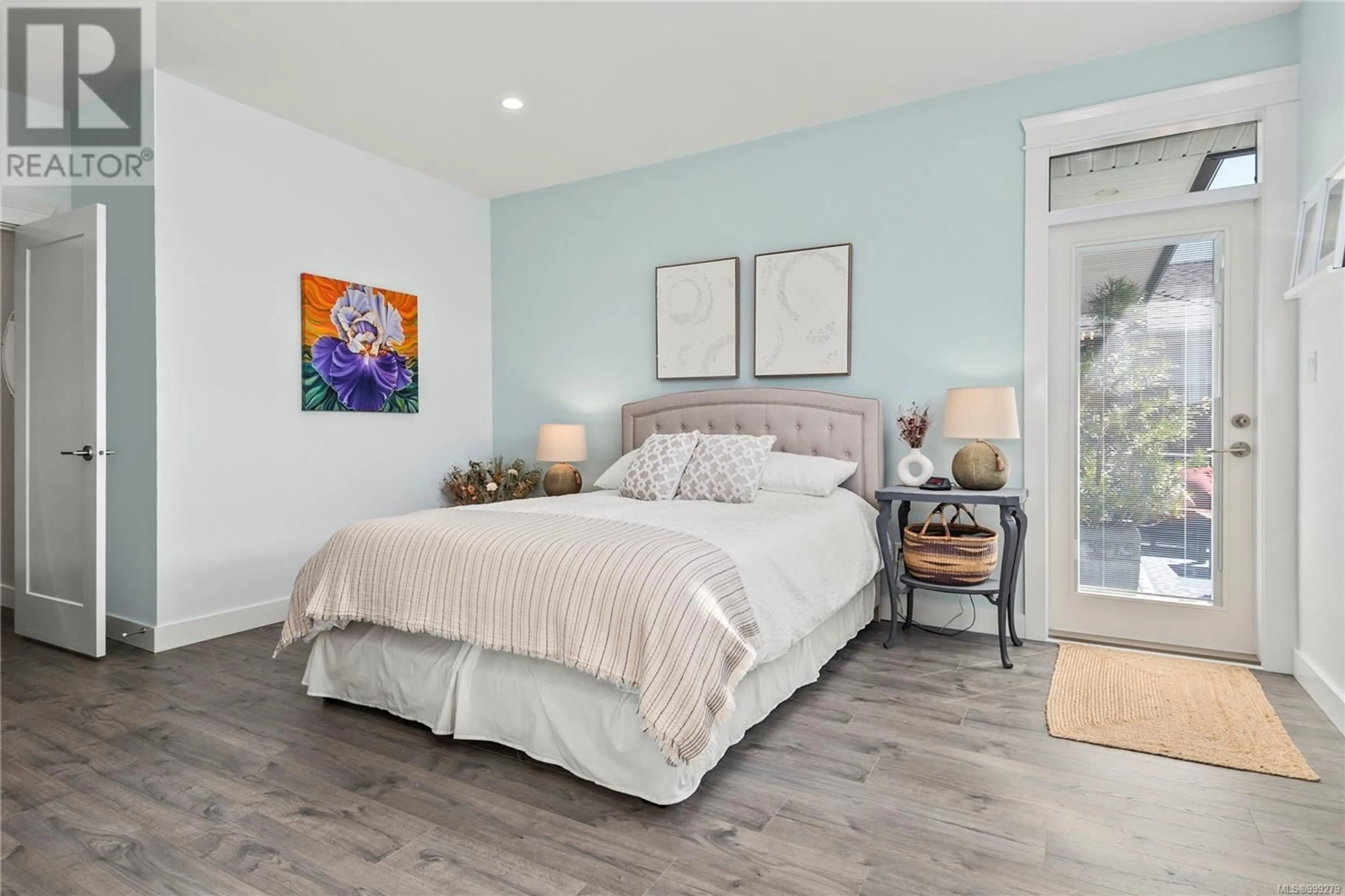 Bedroom with bed, wood/laminate floor for 2125 EVERGREEN ROAD, Campbell River British Columbia V9W0C8