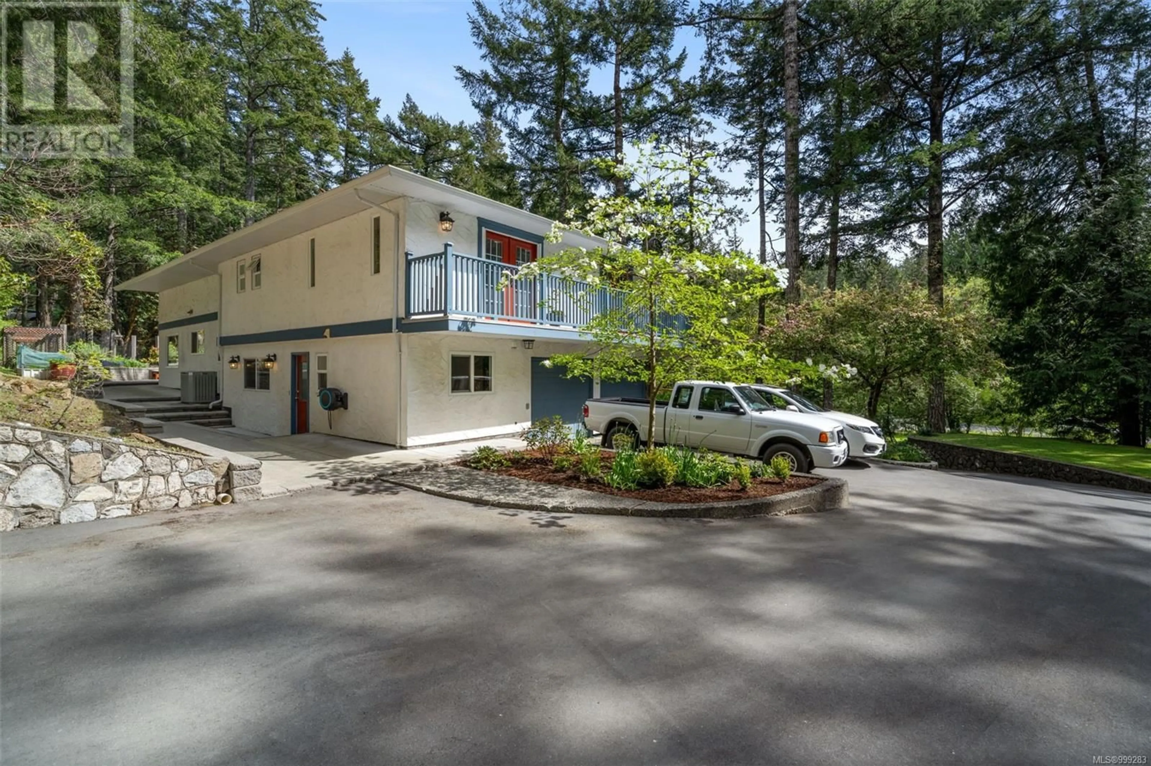 A pic from outside/outdoor area/front of a property/back of a property/a pic from drone, street for 1078 GLEN FOREST WAY, Metchosin British Columbia V9C3X8