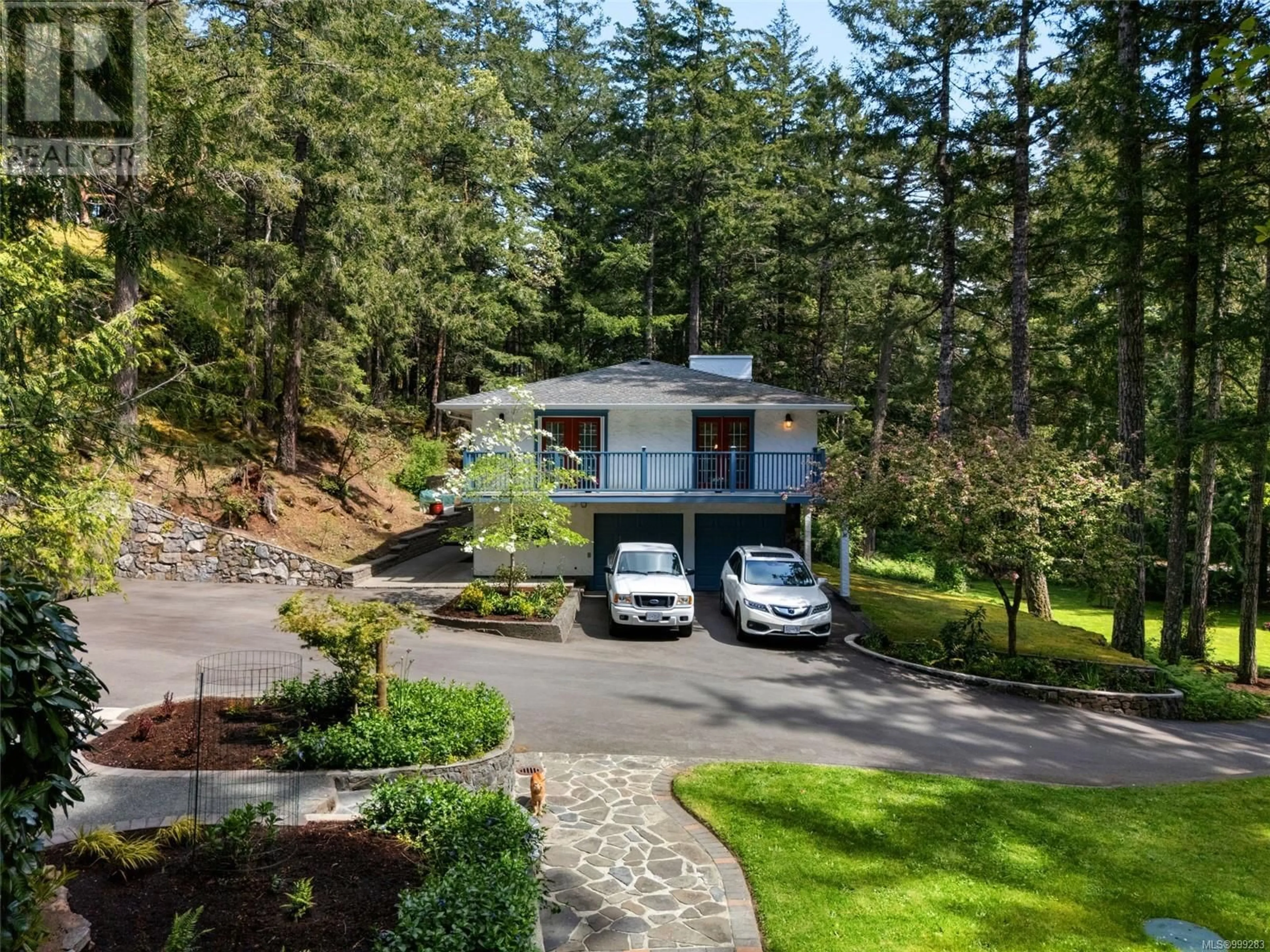 A pic from outside/outdoor area/front of a property/back of a property/a pic from drone, unknown for 1078 GLEN FOREST WAY, Metchosin British Columbia V9C3X8