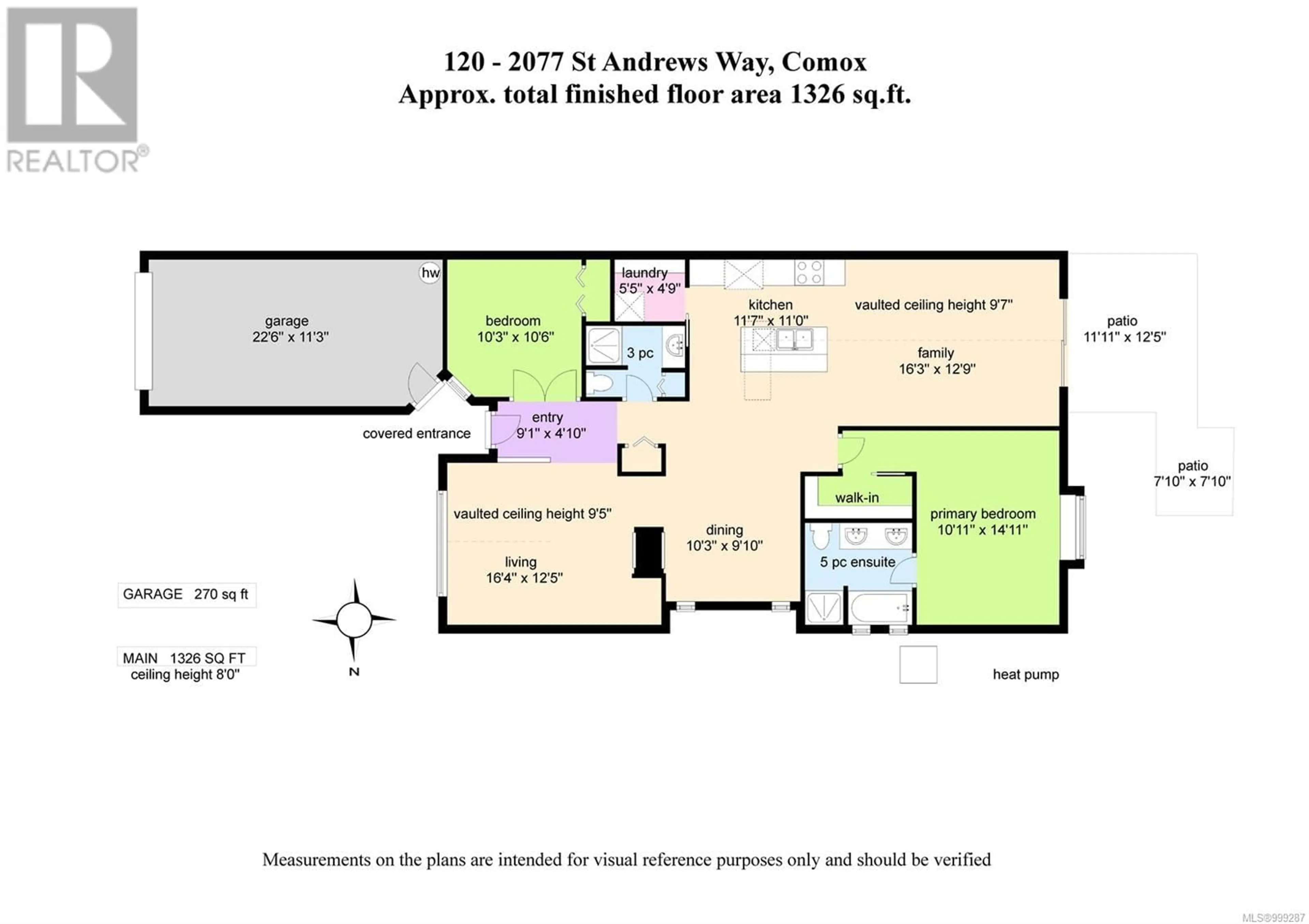 Floor plan for 120 - 2077 ST. ANDREWS WAY, Courtenay British Columbia V9N9V5