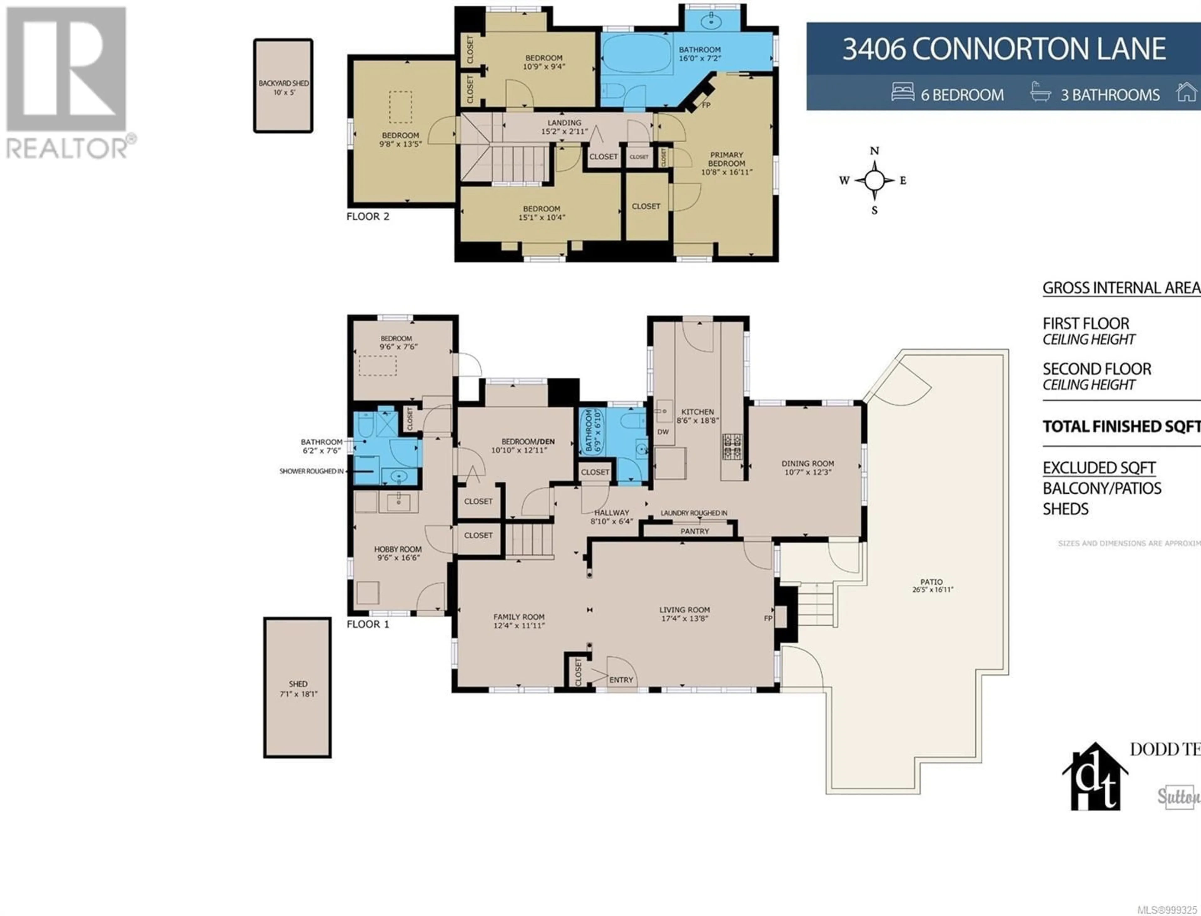 Floor plan for 3406 CONNORTON LANE, Saanich British Columbia V8P3K1