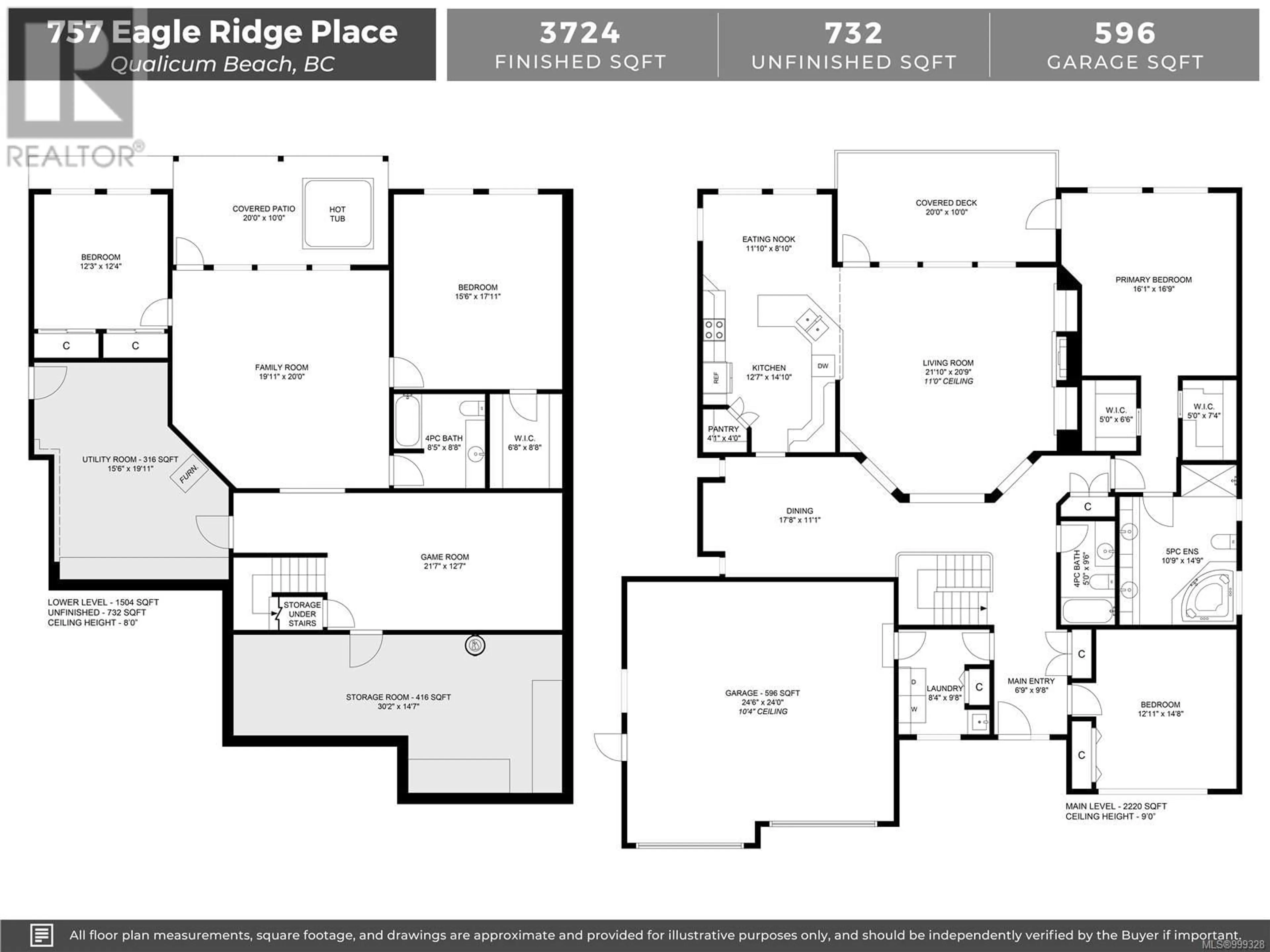 Floor plan for 757 EAGLERIDGE PLACE, Qualicum Beach British Columbia V9K1L4