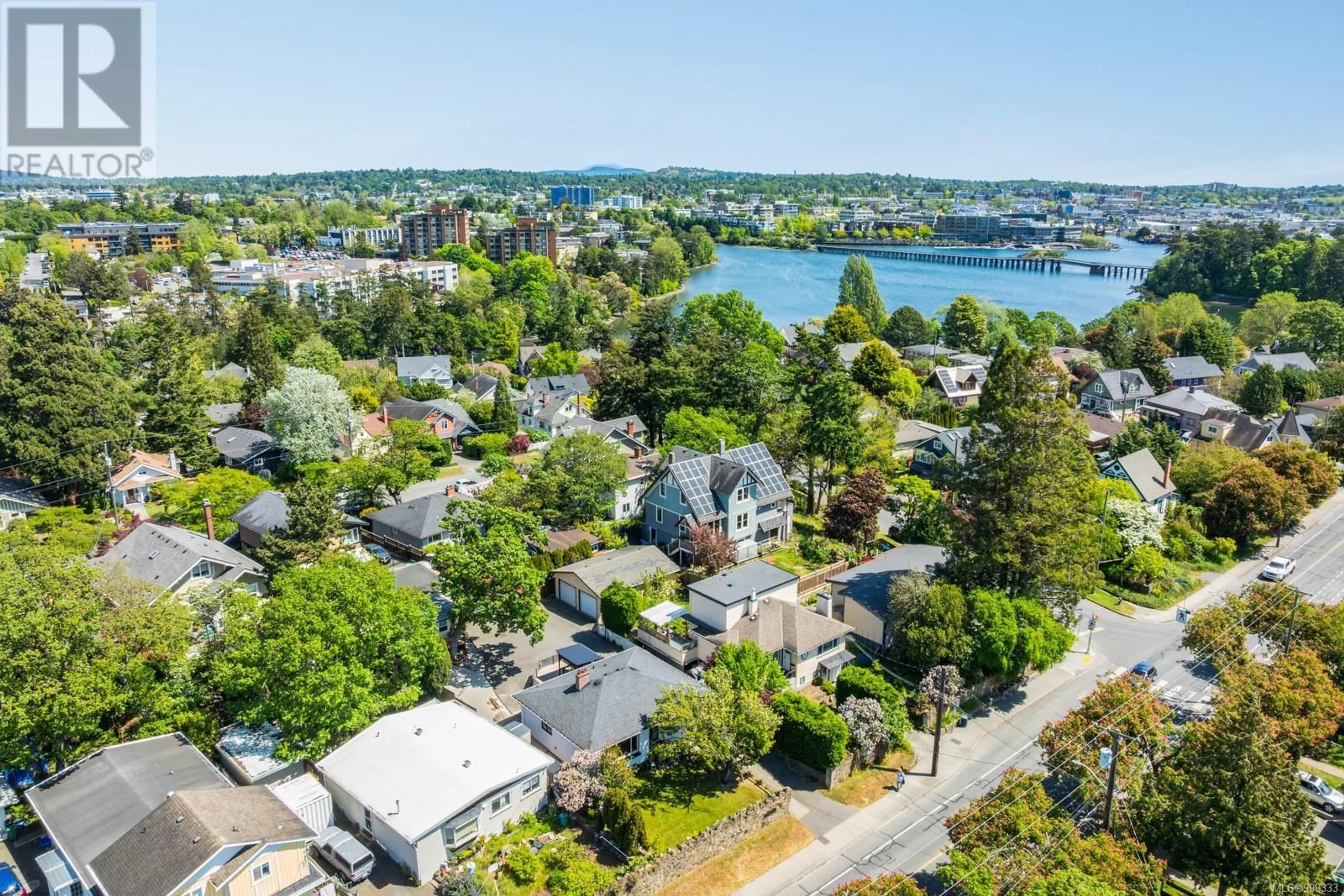 A pic from outside/outdoor area/front of a property/back of a property/a pic from drone, water/lake/river/ocean view for 727 CRAIGFLOWER ROAD, Victoria British Columbia V9A2W6