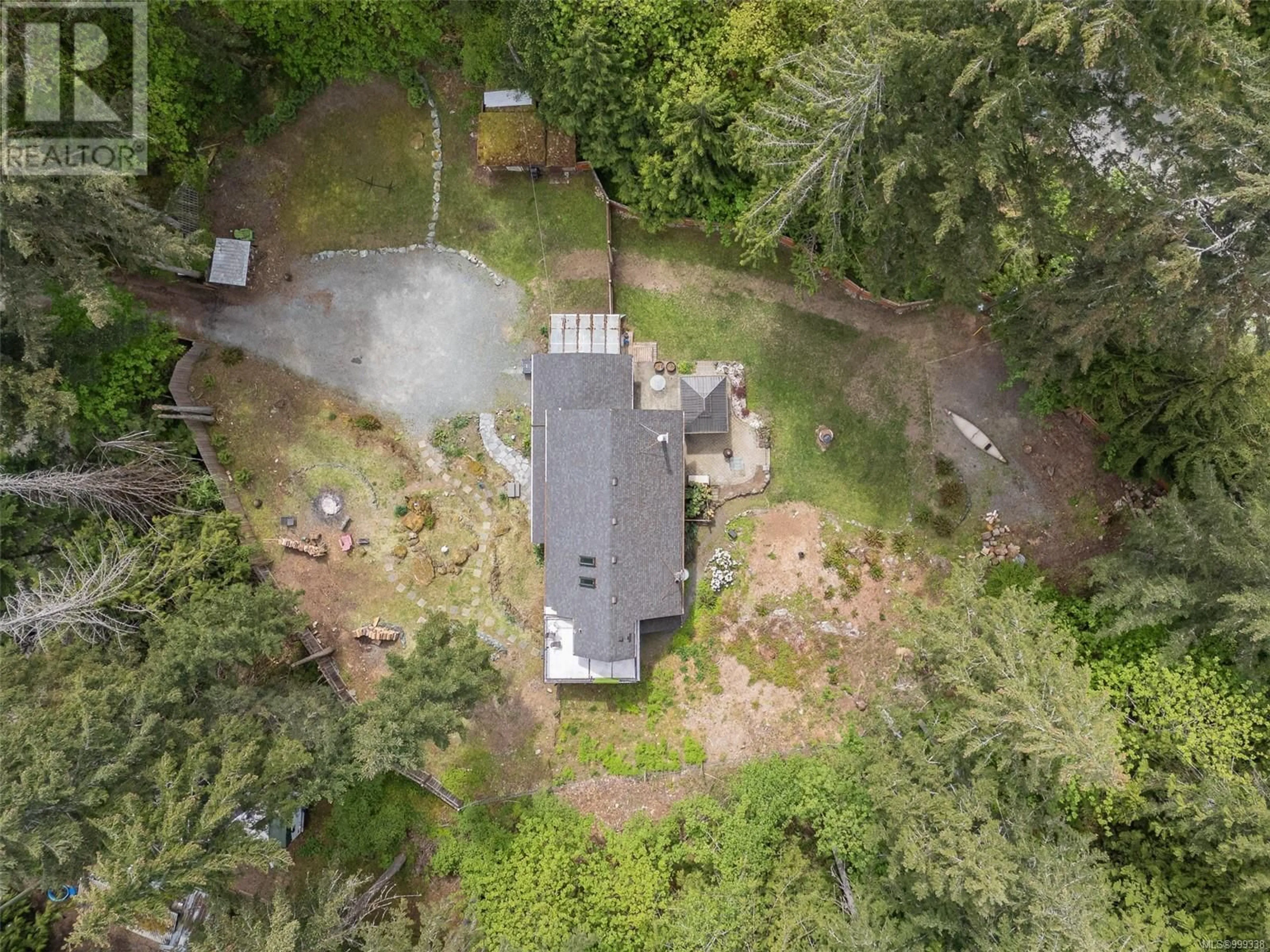 A pic from outside/outdoor area/front of a property/back of a property/a pic from drone, forest/trees view for 2455 RENFREW ROAD, Shawnigan Lake British Columbia V0R2W1