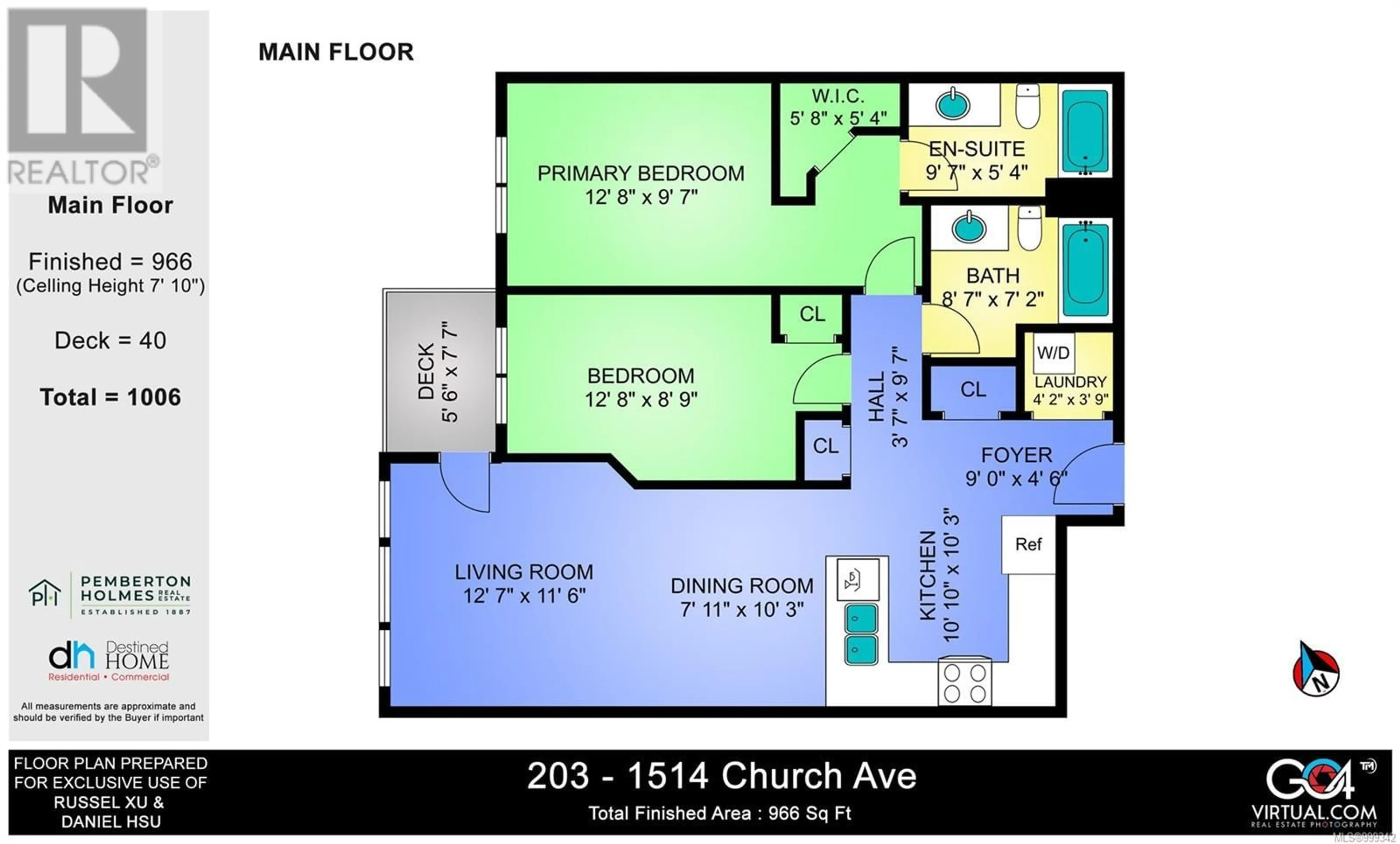 Floor plan for 203 - 1514 CHURCH AVENUE, Saanich British Columbia V8P0A3