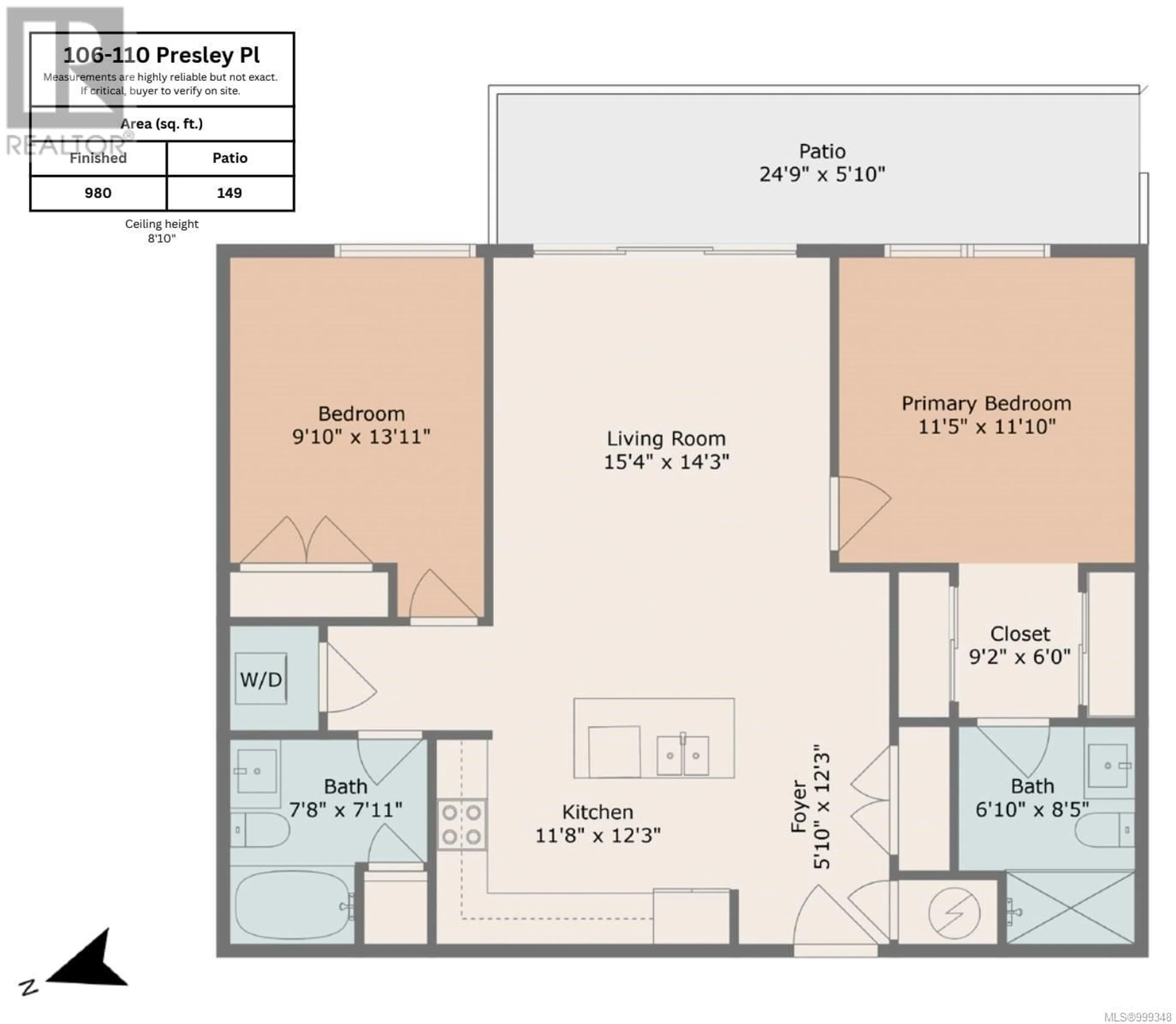 Floor plan for 106 - 110 PRESLEY PLACE, View Royal British Columbia V9B0H5