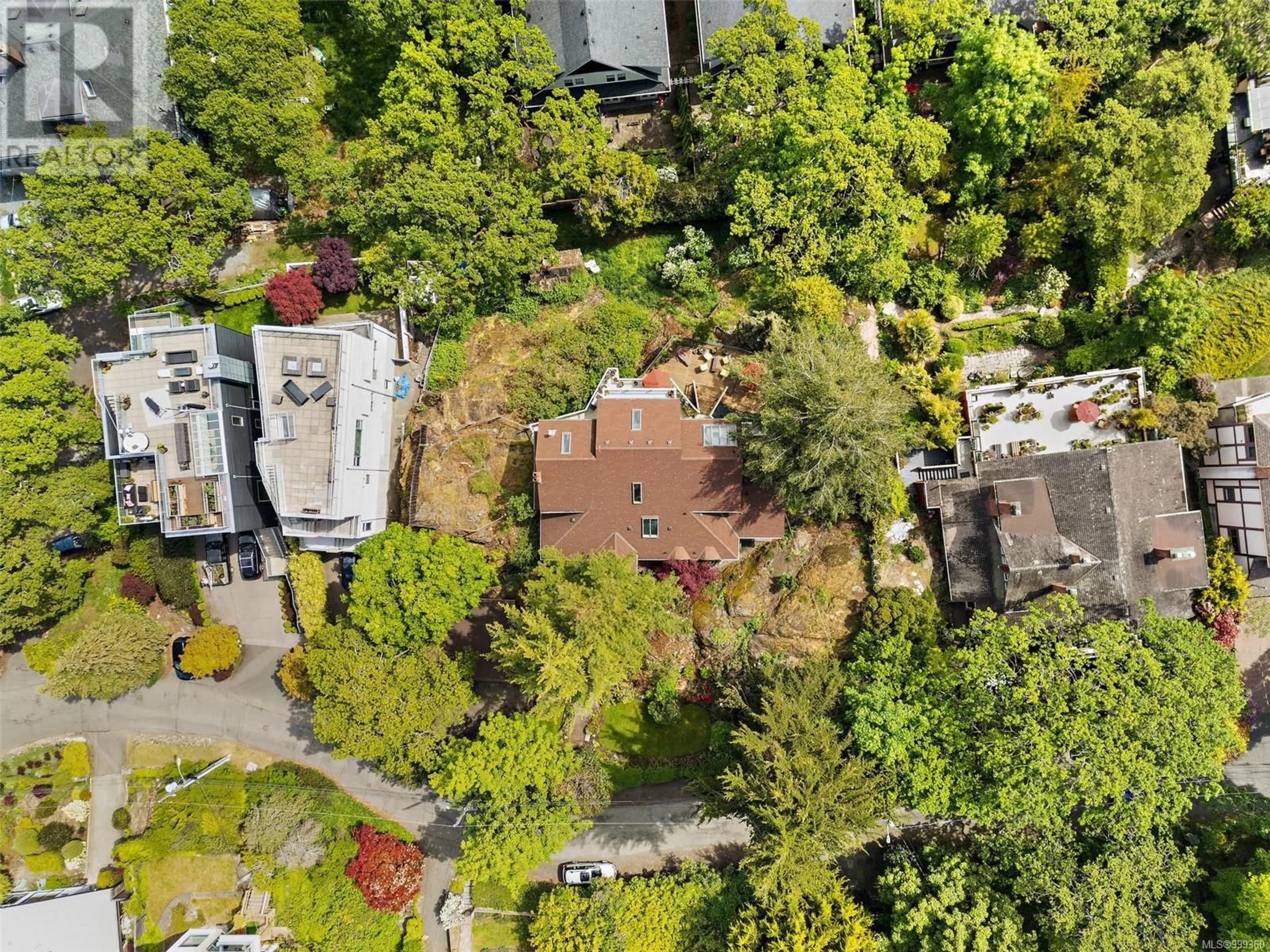 A pic from outside/outdoor area/front of a property/back of a property/a pic from drone, street for 1019 TERRACE AVENUE, Victoria British Columbia V8S3V2