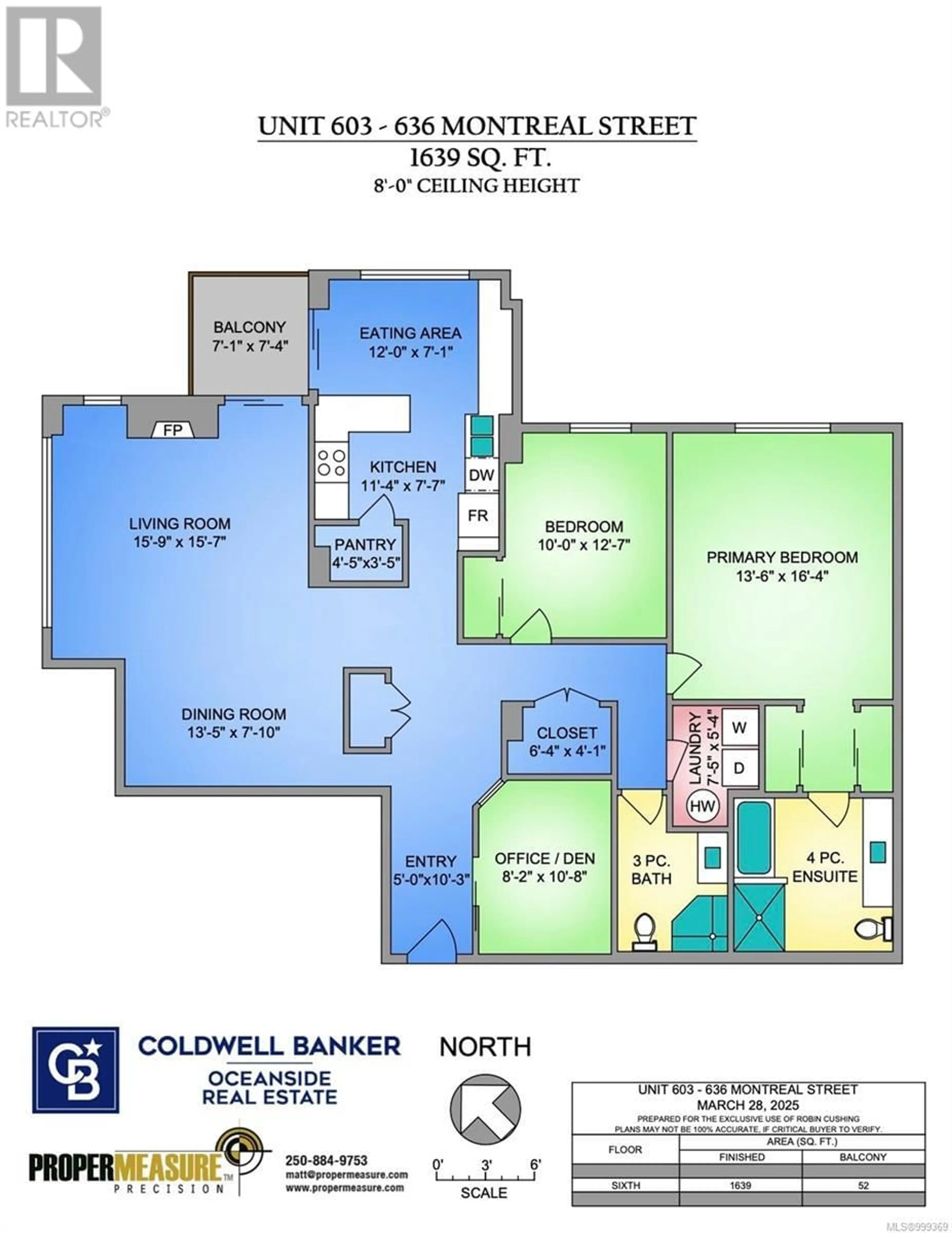 Floor plan for 603 - 636 MONTREAL STREET, Victoria British Columbia V8V4Y1