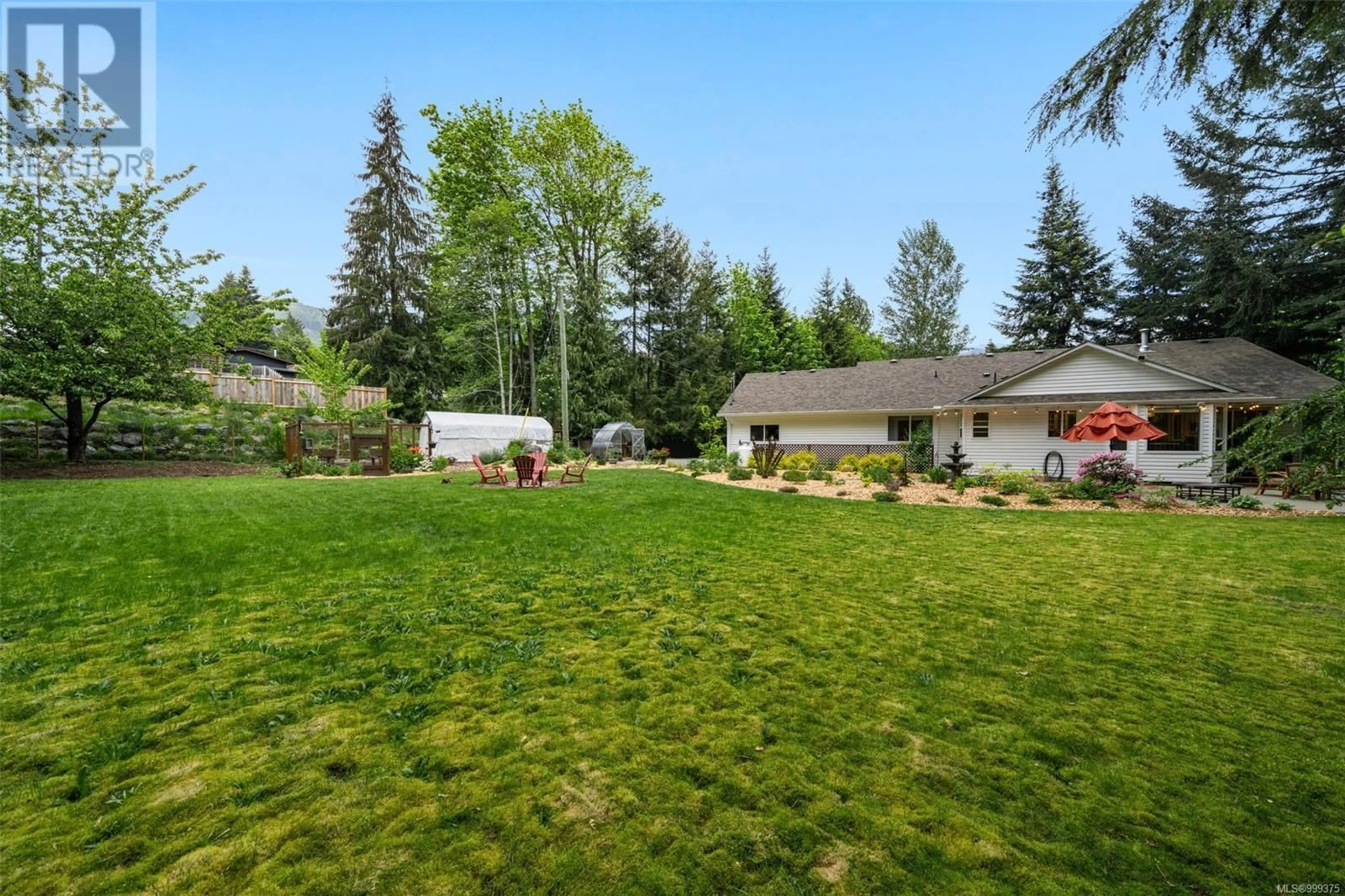 A pic from outside/outdoor area/front of a property/back of a property/a pic from drone, forest/trees view for 182/184 TERN ROAD, Lake Cowichan British Columbia V0R2G0