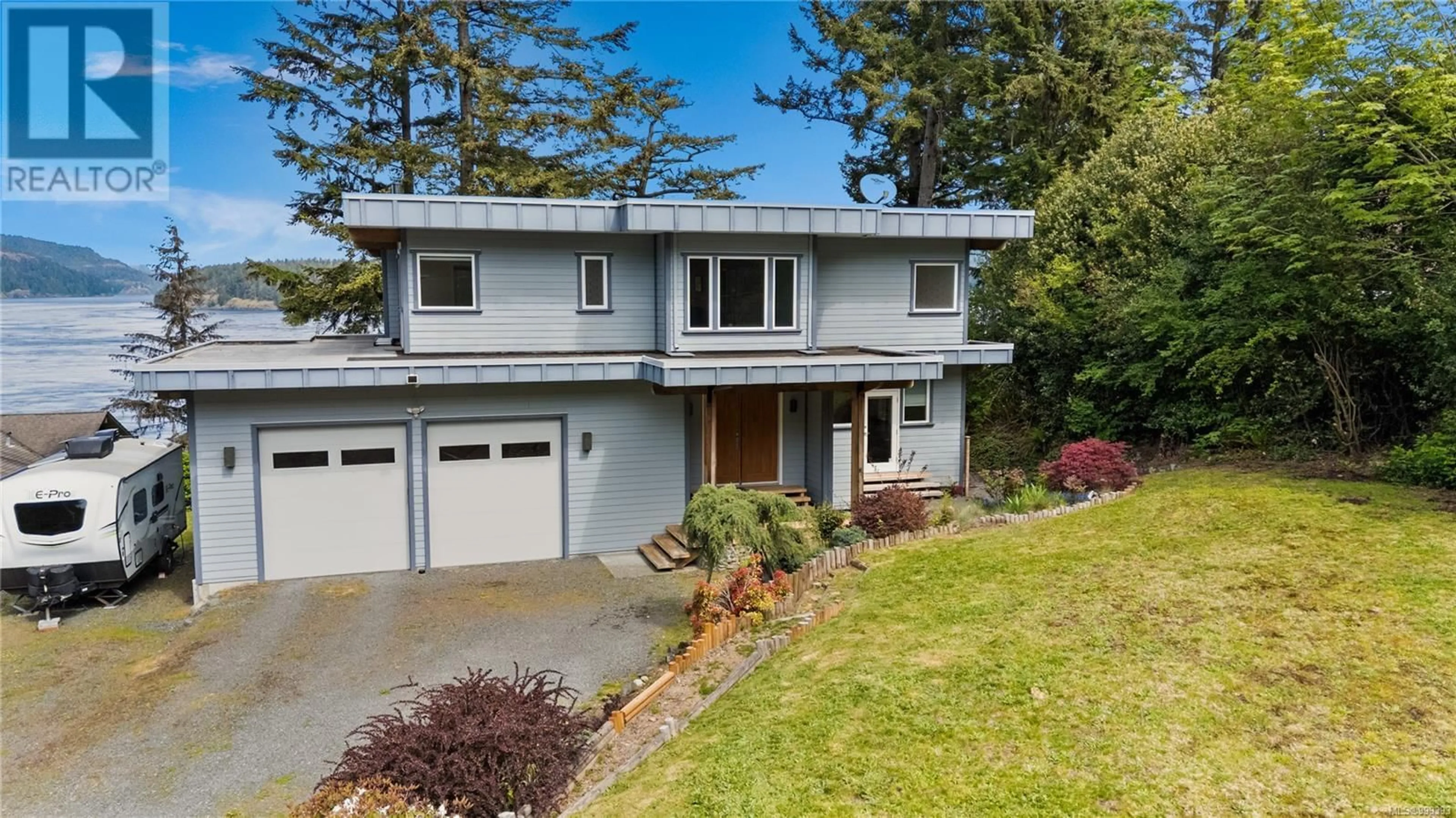 Home with vinyl exterior material, street for 5898 RACE POINT ROAD, Campbell River British Columbia V9H1N7