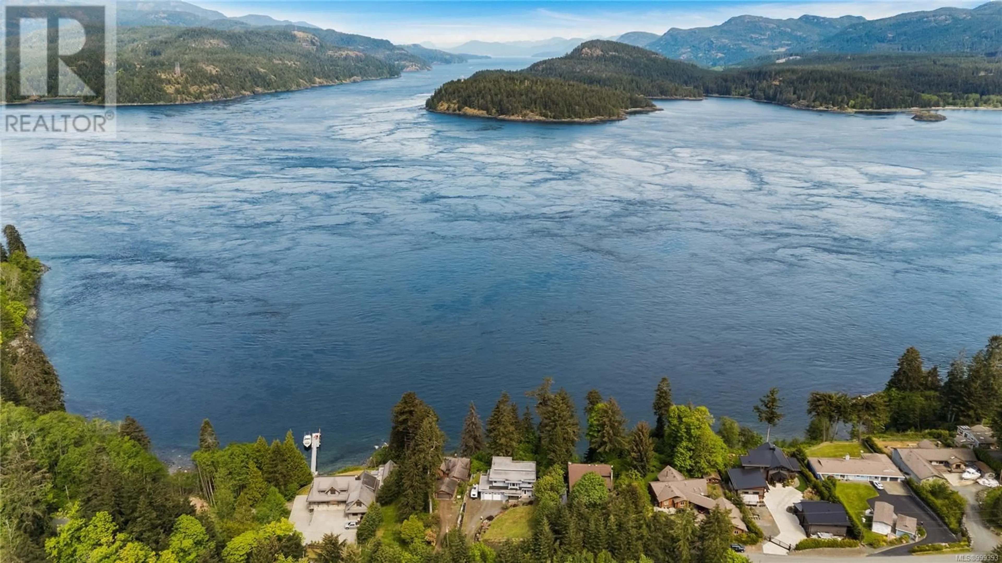 A pic from outside/outdoor area/front of a property/back of a property/a pic from drone, water/lake/river/ocean view for 5898 RACE POINT ROAD, Campbell River British Columbia V9H1N7