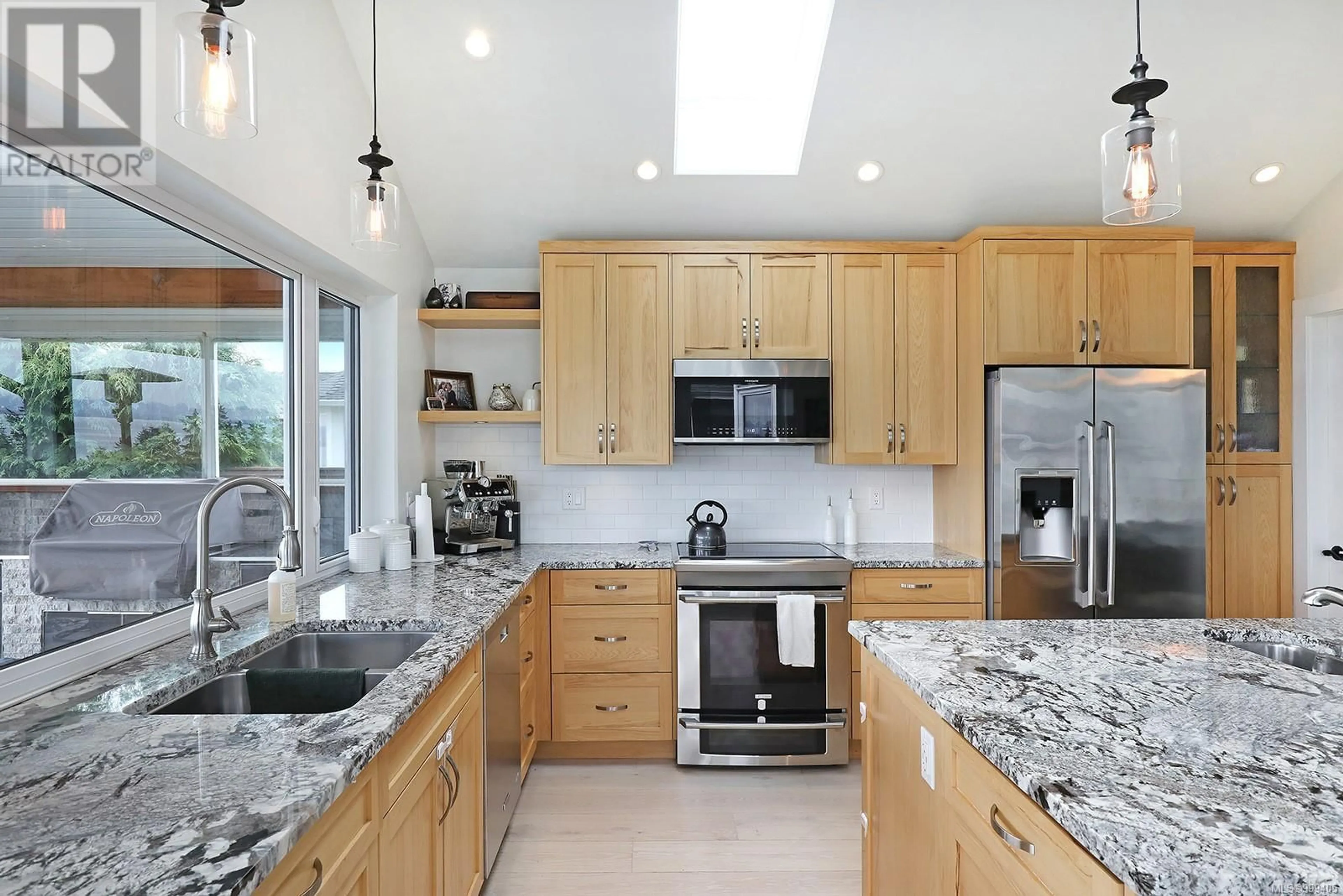 Contemporary kitchen, ceramic/tile floor for 6366 EAGLES DRIVE, Courtenay British Columbia V9J1V4