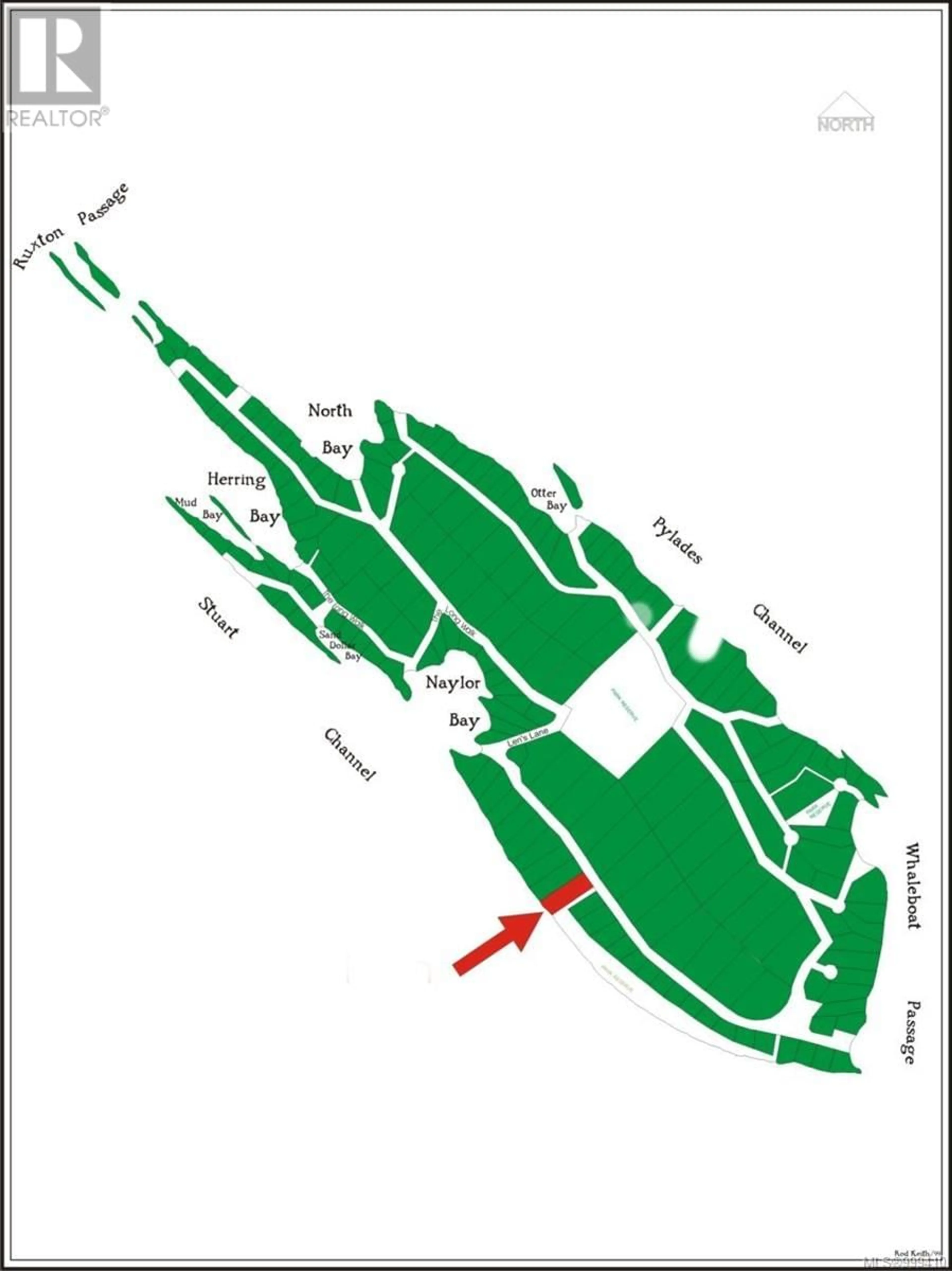 Picture of a map for LT 8 RUXTON ISLAND, Ruxton Island British Columbia