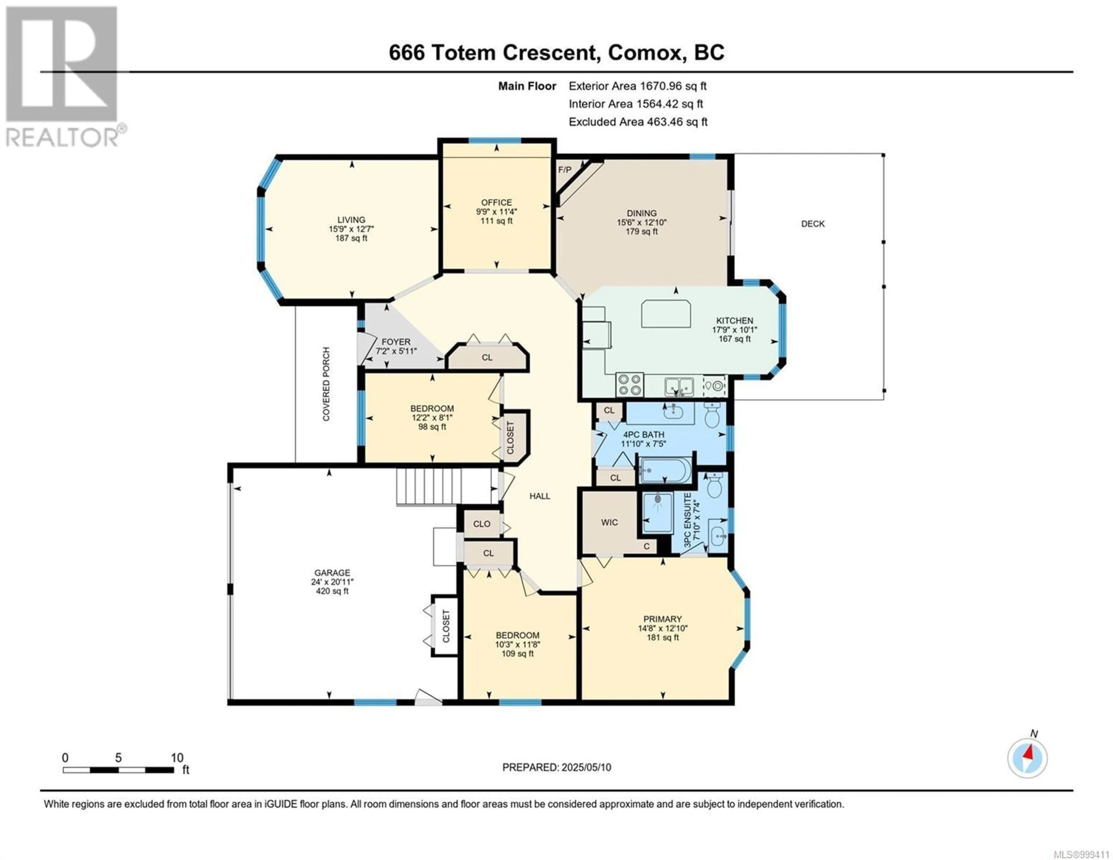Floor plan for 666 TOTEM CRESCENT, Comox British Columbia V9M3J3