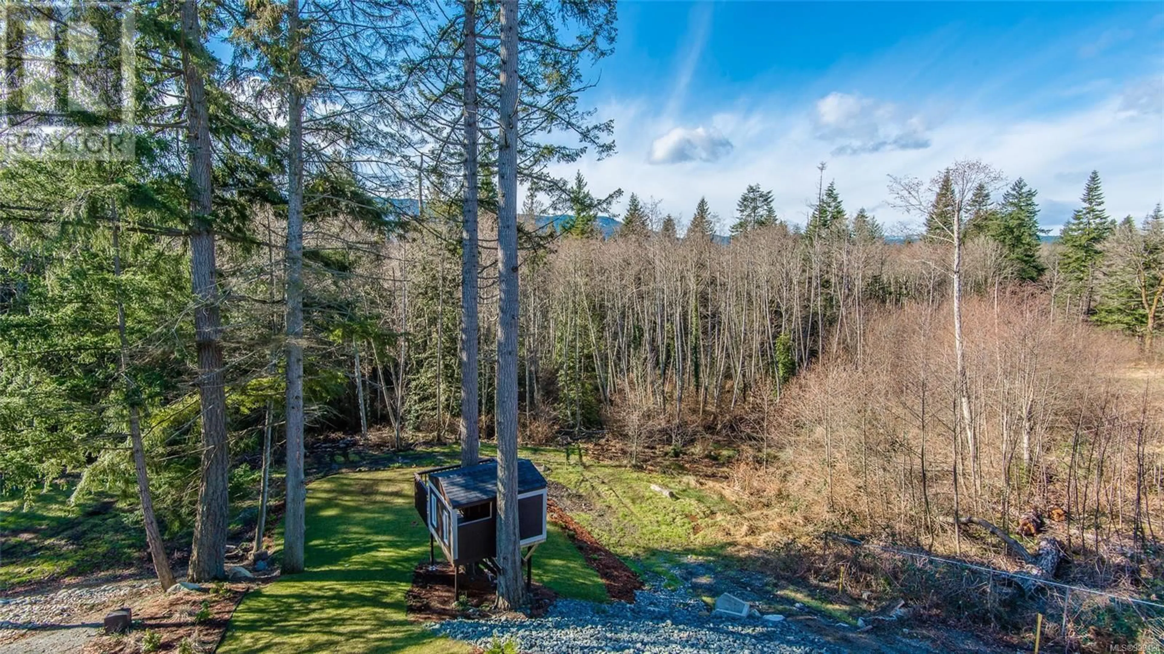 A pic from outside/outdoor area/front of a property/back of a property/a pic from drone, forest/trees view for 2765 HORTH ROAD, Nanaimo British Columbia V9T5P5
