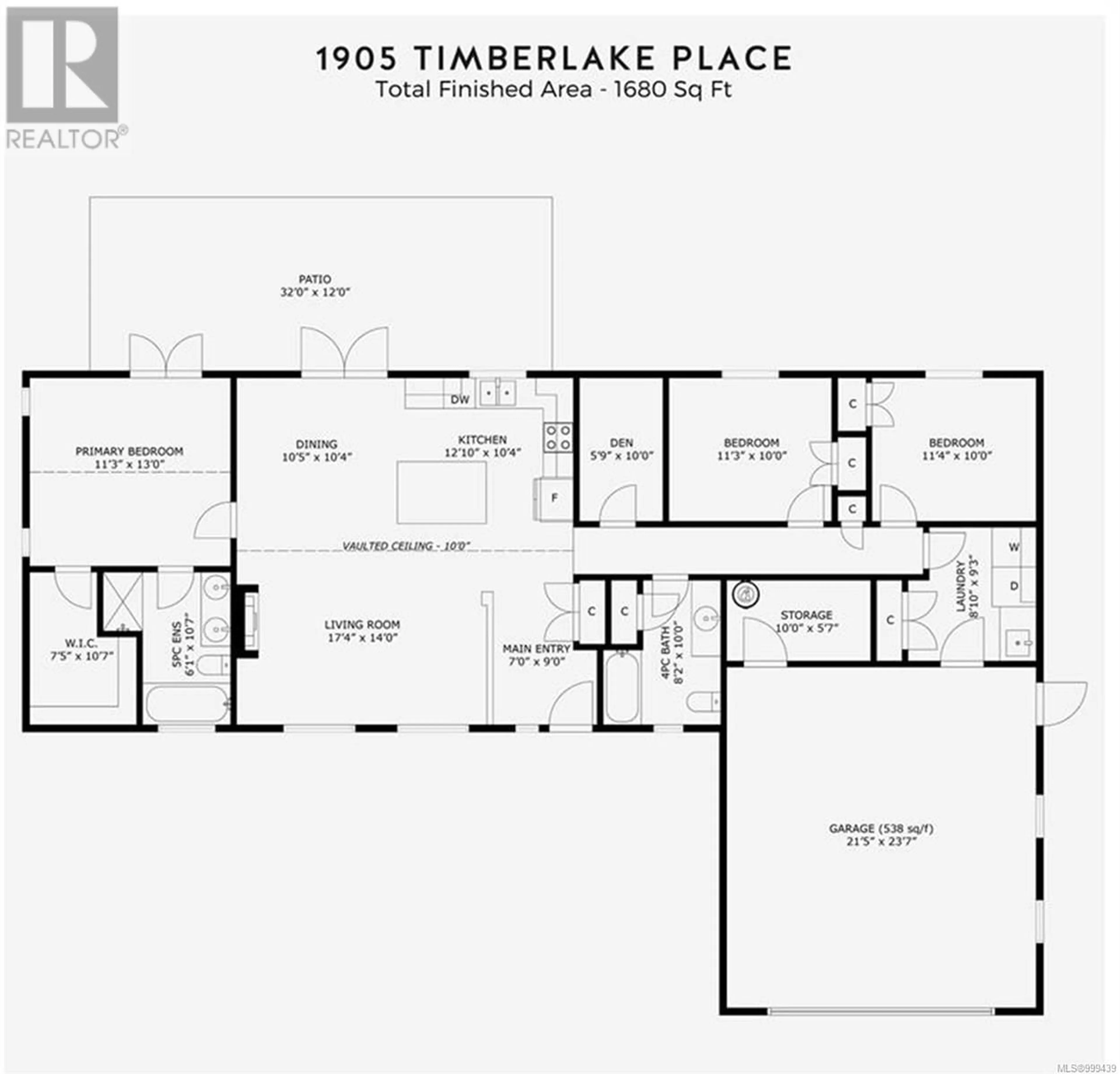 Floor plan for 1905 TIMBERLAKE PLACE, Qualicum Beach British Columbia V9K2R6