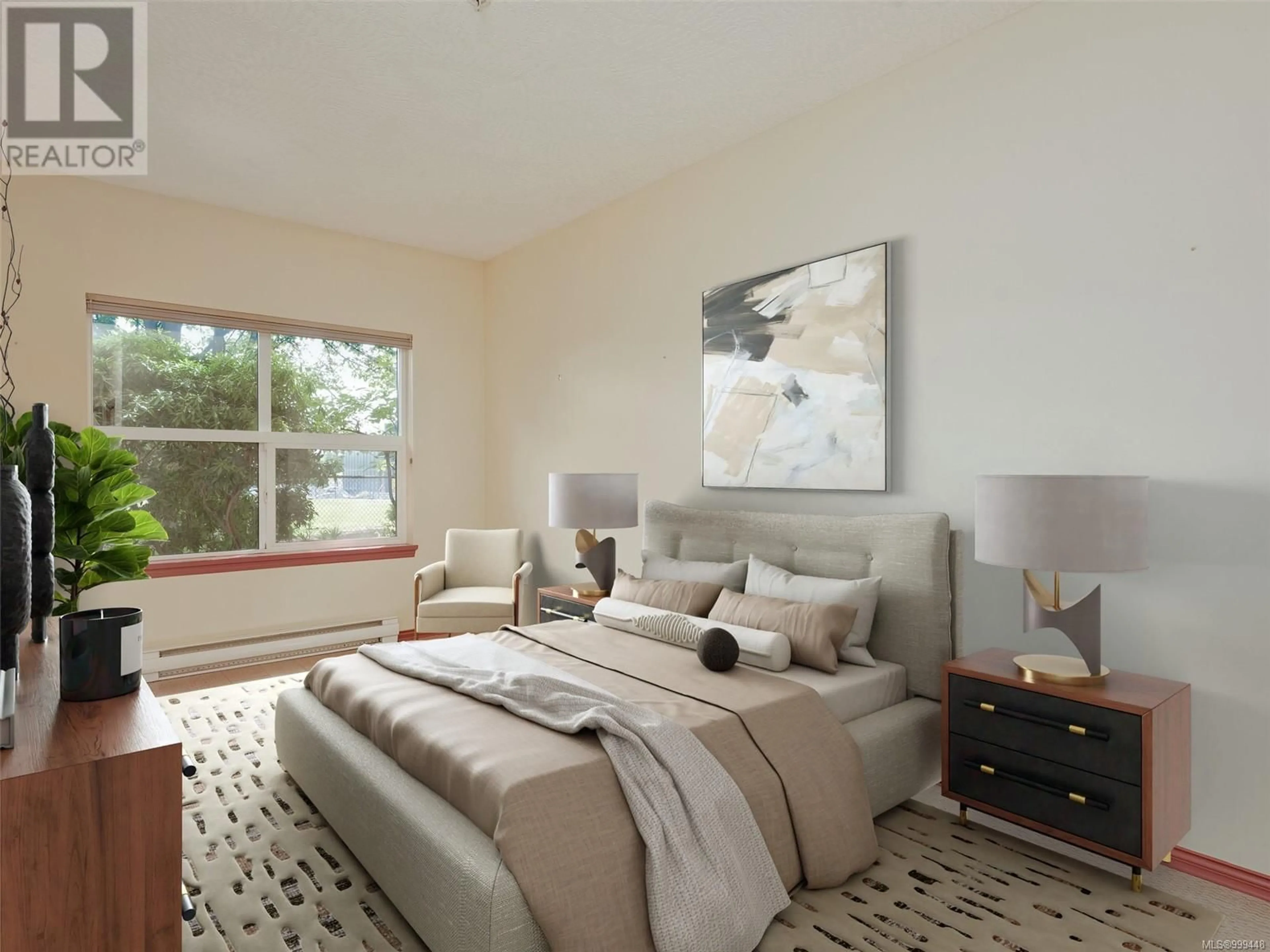 Bedroom with bed, unknown for 105 - 1485 GARNET ROAD, Saanich British Columbia V8P5T5