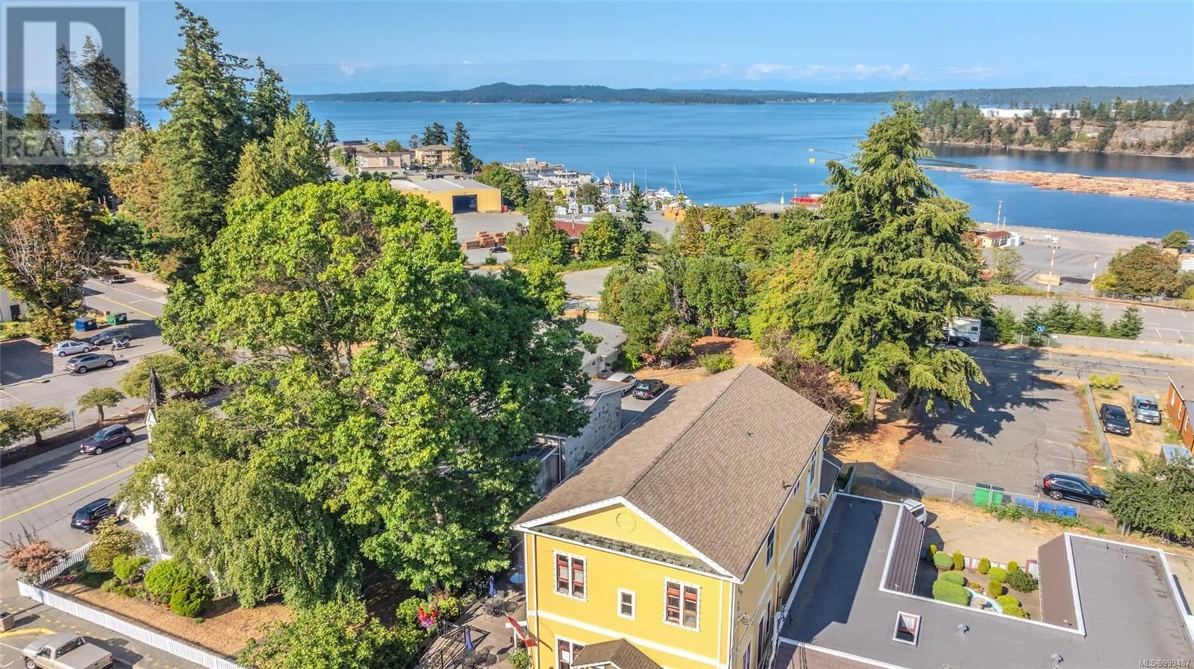 A pic from outside/outdoor area/front of a property/back of a property/a pic from drone, water/lake/river/ocean view for 9749 WILLOW STREET, Chemainus British Columbia V0R1K0