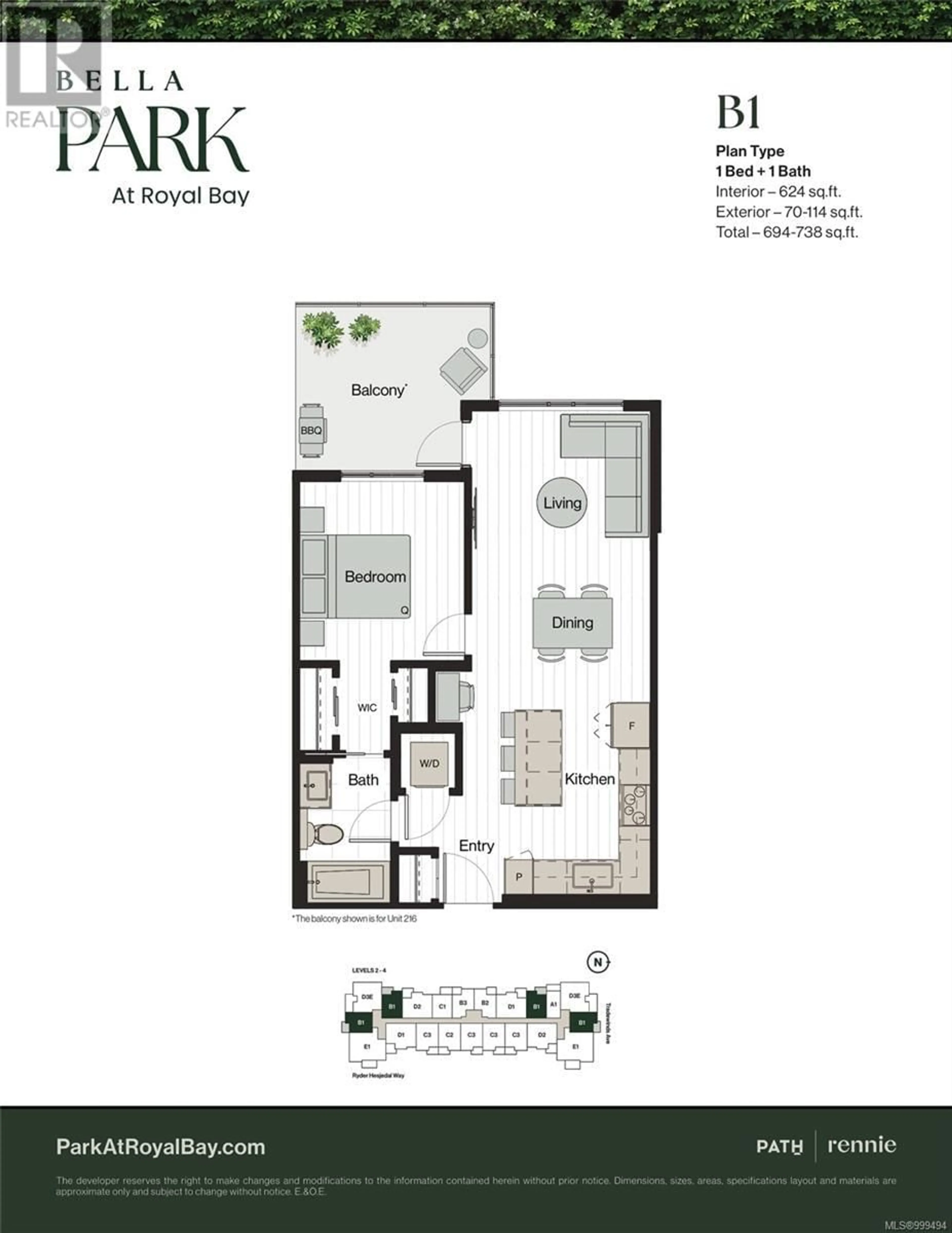 Floor plan for 416 - 3582 RYDER HESJEDAL WAY, Colwood British Columbia V9C0J6