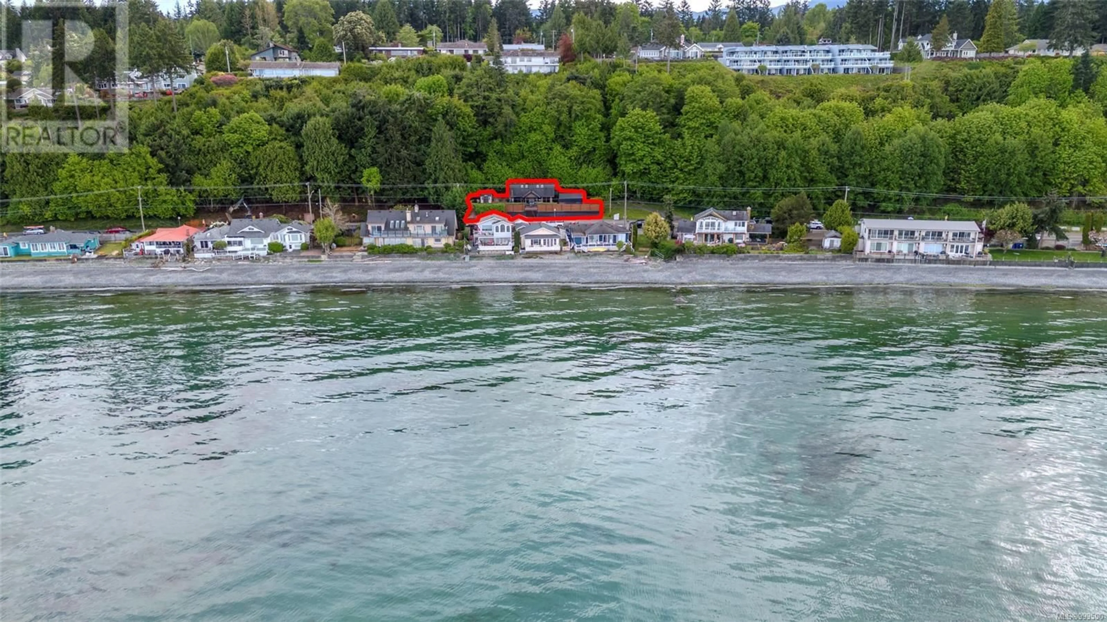 A pic from outside/outdoor area/front of a property/back of a property/a pic from drone, water/lake/river/ocean view for 3008 ISLAND HIGHWAY WEST, Qualicum Beach British Columbia V9K2H2