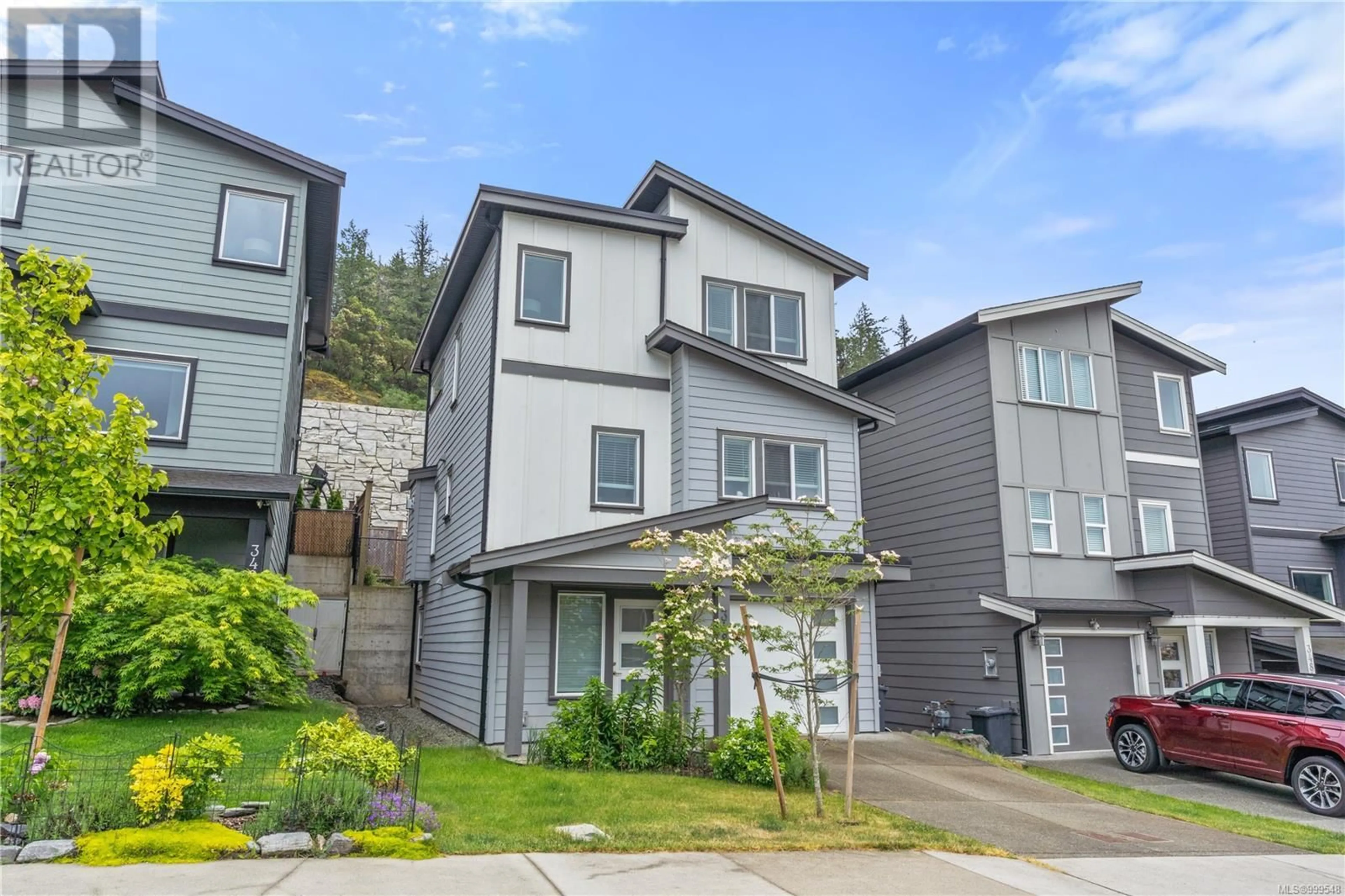 Home with vinyl exterior material, street for 3488 MYLES MANSELL ROAD, Langford British Columbia V9C0N6