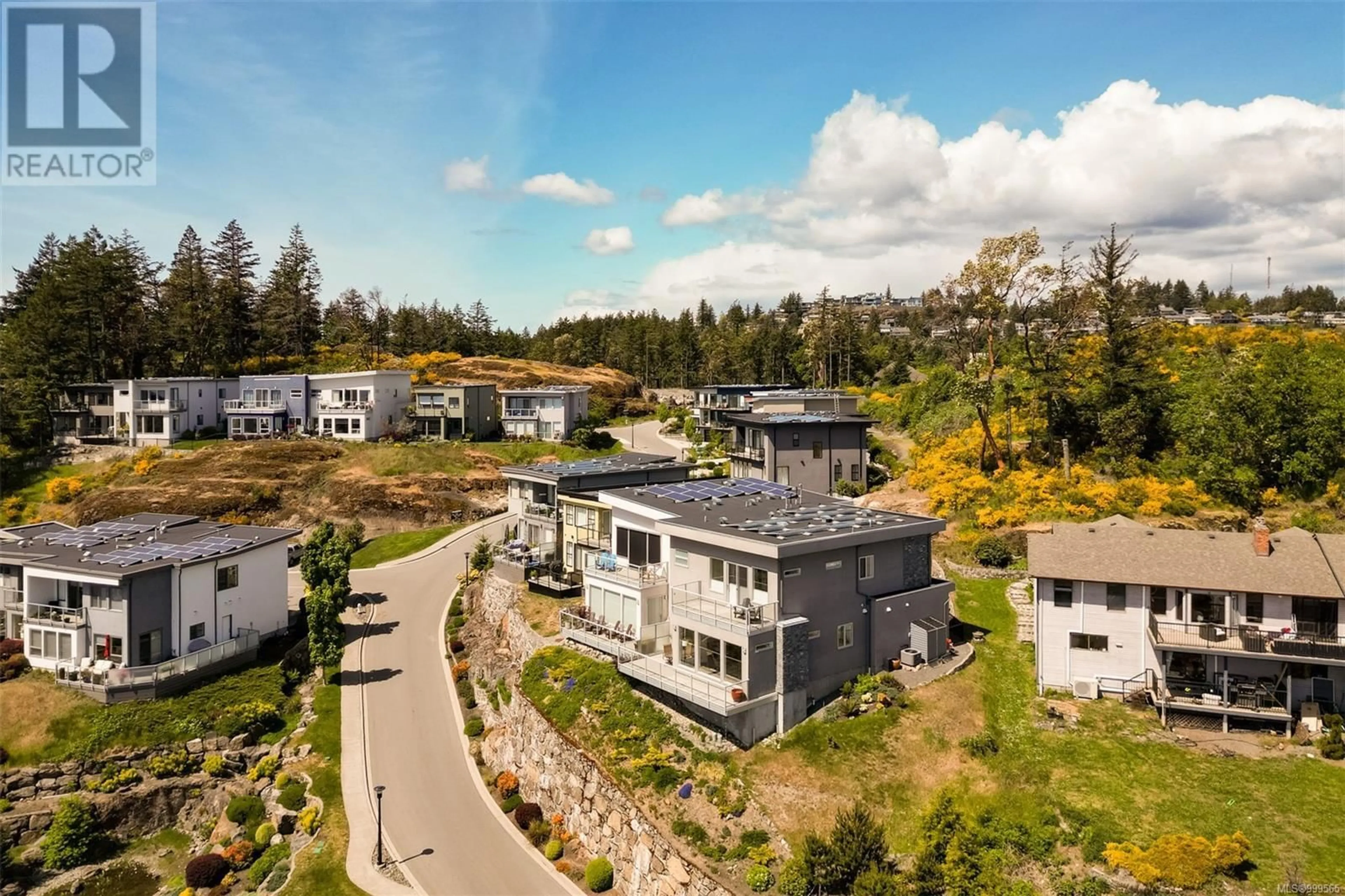 A pic from outside/outdoor area/front of a property/back of a property/a pic from drone, mountain view for 101 - 539 DELORA DRIVE, Colwood British Columbia V9C0M2
