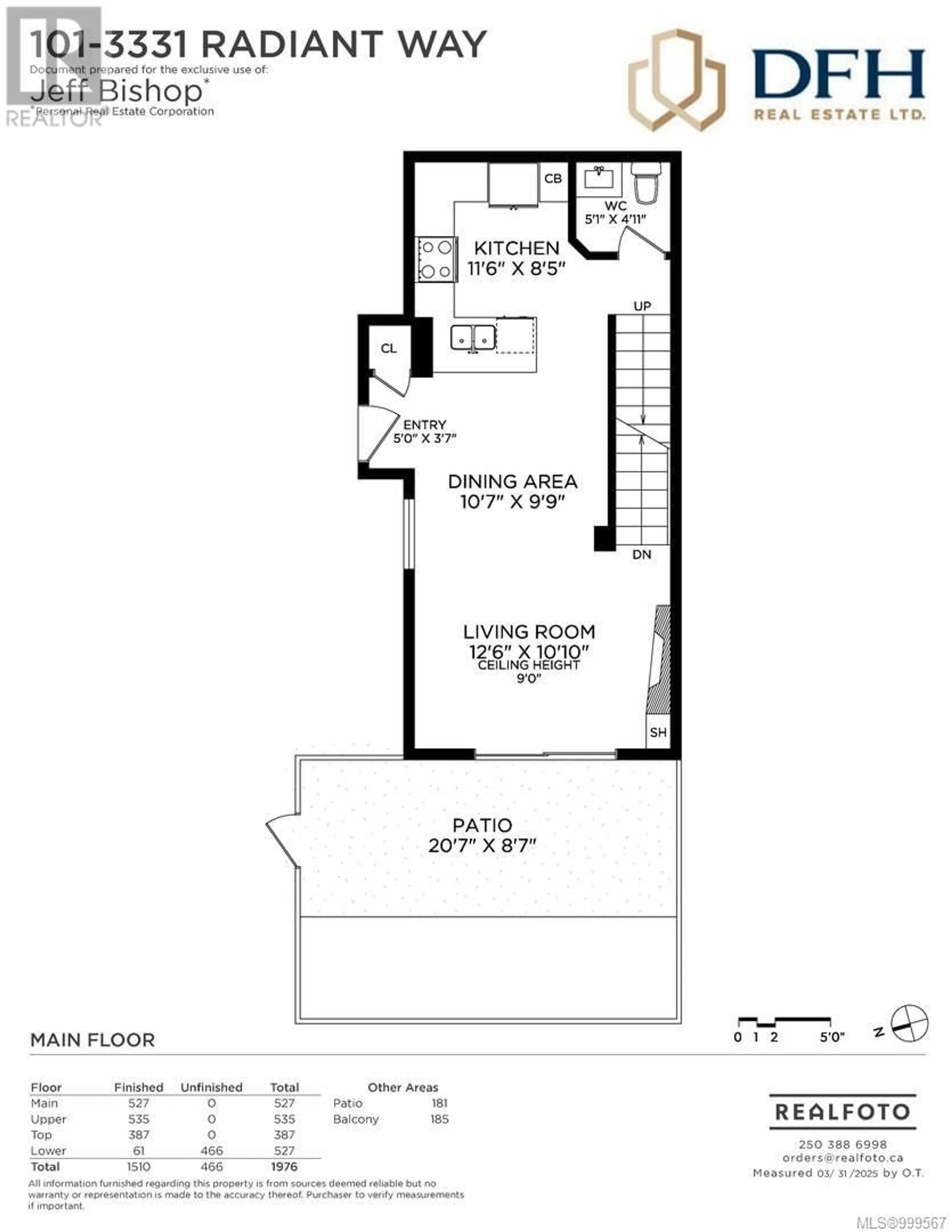 Floor plan for 101 - 3331 RADIANT WAY, Langford British Columbia V9C0K3