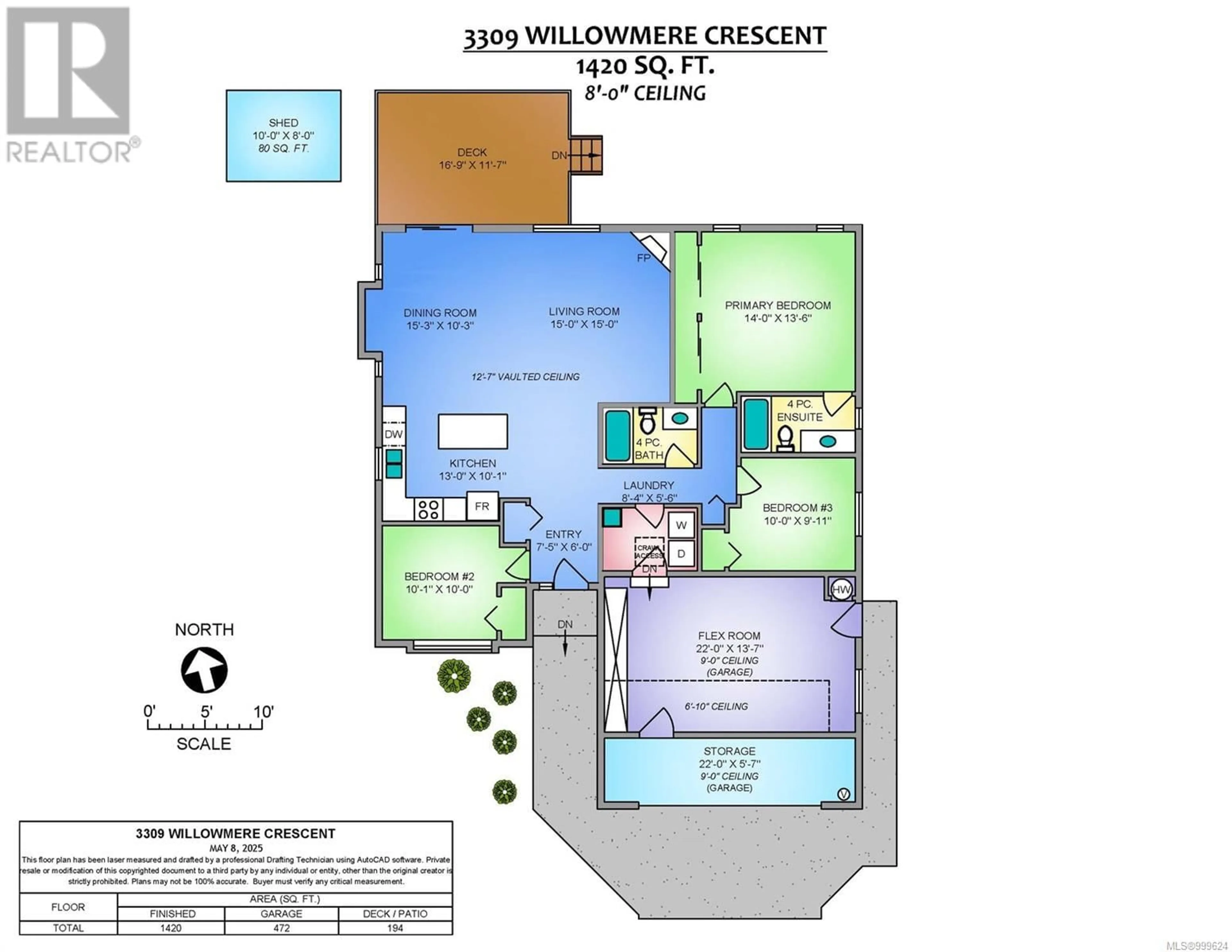 Floor plan for 3309 WILLOWMERE CRESCENT, Nanaimo British Columbia V9V1H2