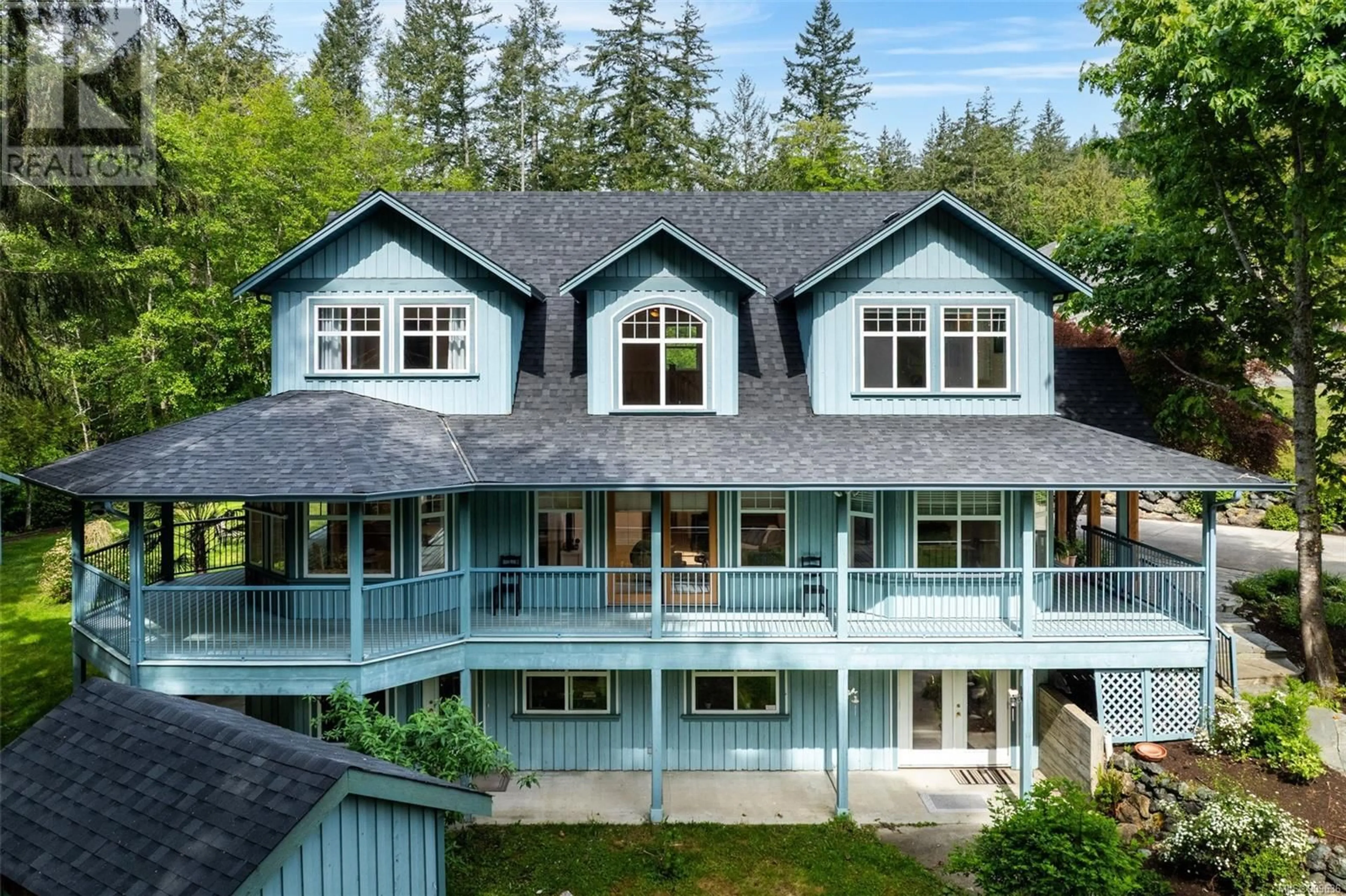 A pic from outside/outdoor area/front of a property/back of a property/a pic from drone, unknown for 2102 MOWICH DRIVE, Sooke British Columbia V9Z0E9