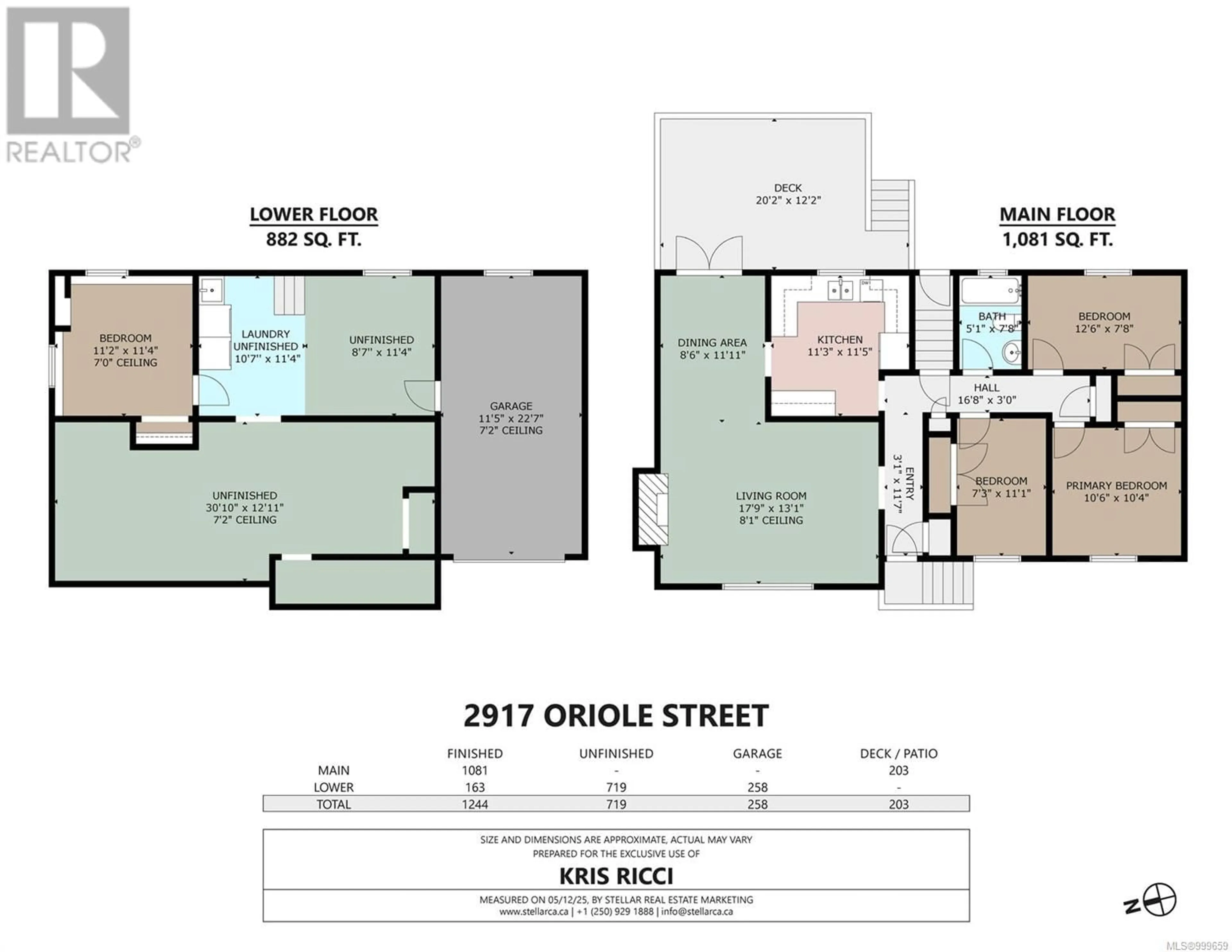 Floor plan for 2917 ORIOLE STREET, Saanich British Columbia V8R2W9