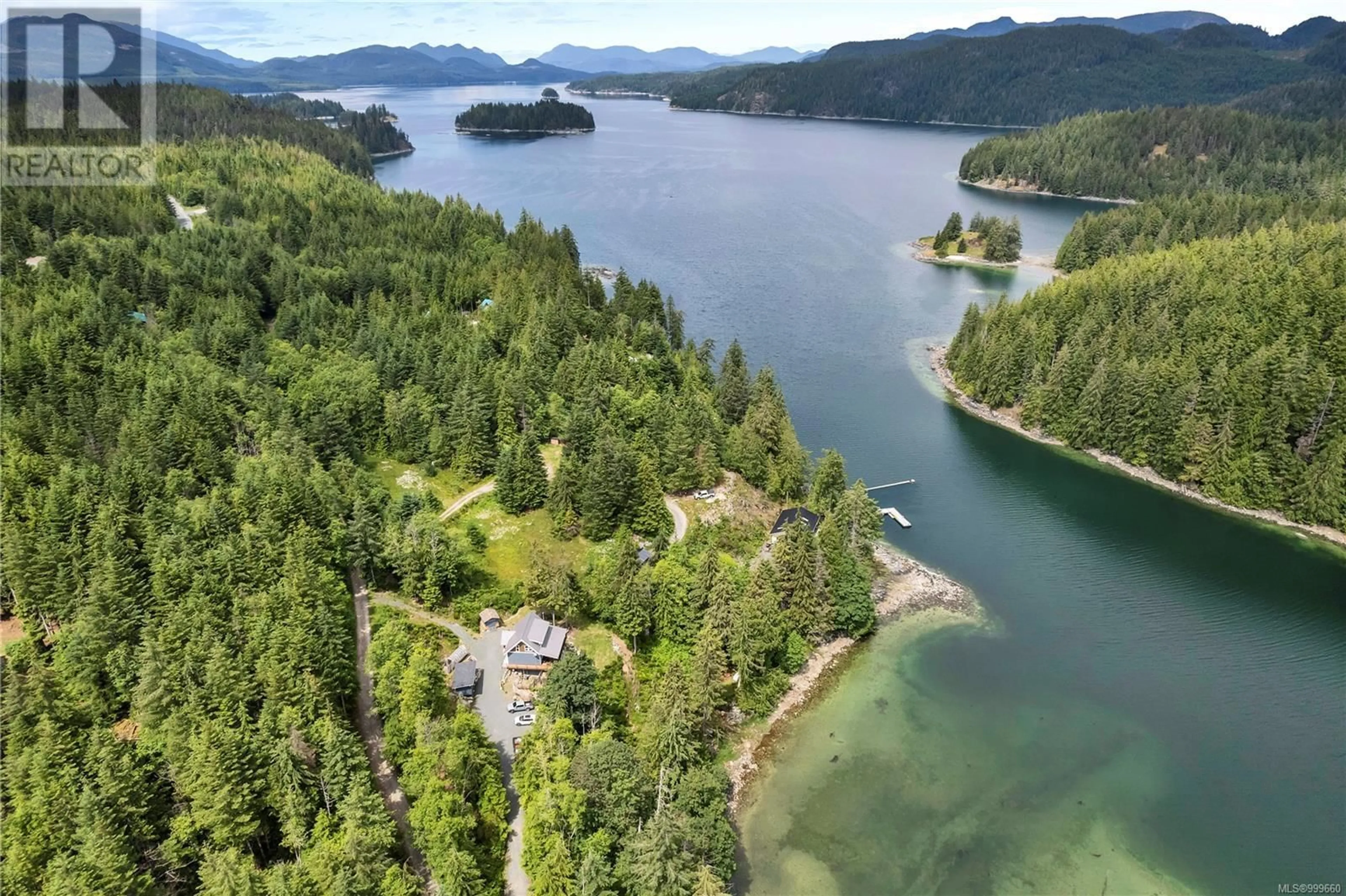 A pic from outside/outdoor area/front of a property/back of a property/a pic from drone, water/lake/river/ocean view for 1646 KANISH VIEW DRIVE, Quadra Island British Columbia V0P1H0