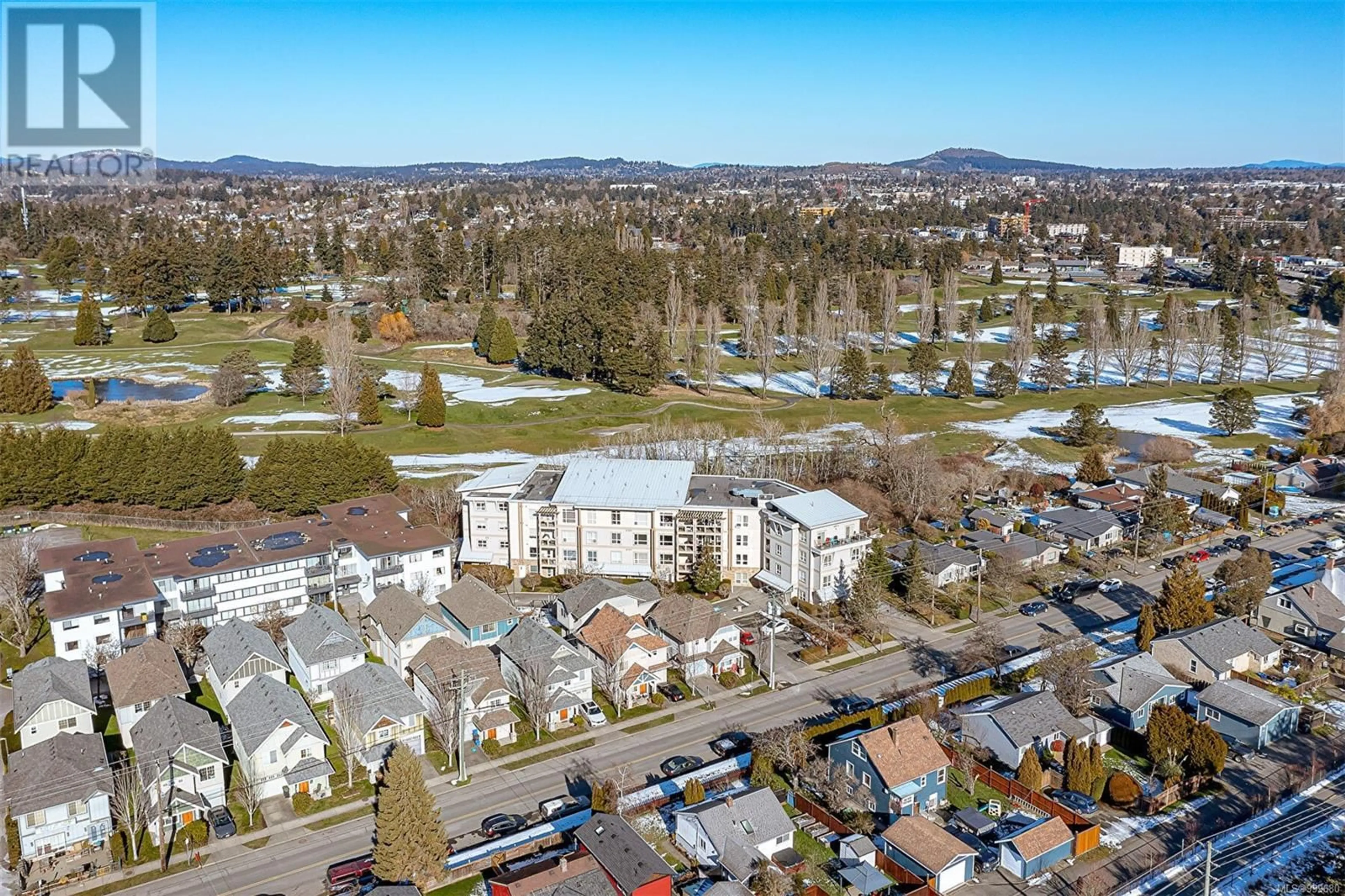A pic from outside/outdoor area/front of a property/back of a property/a pic from drone, mountain view for 305 - 1156 COLVILLE ROAD, Esquimalt British Columbia V9A4P7
