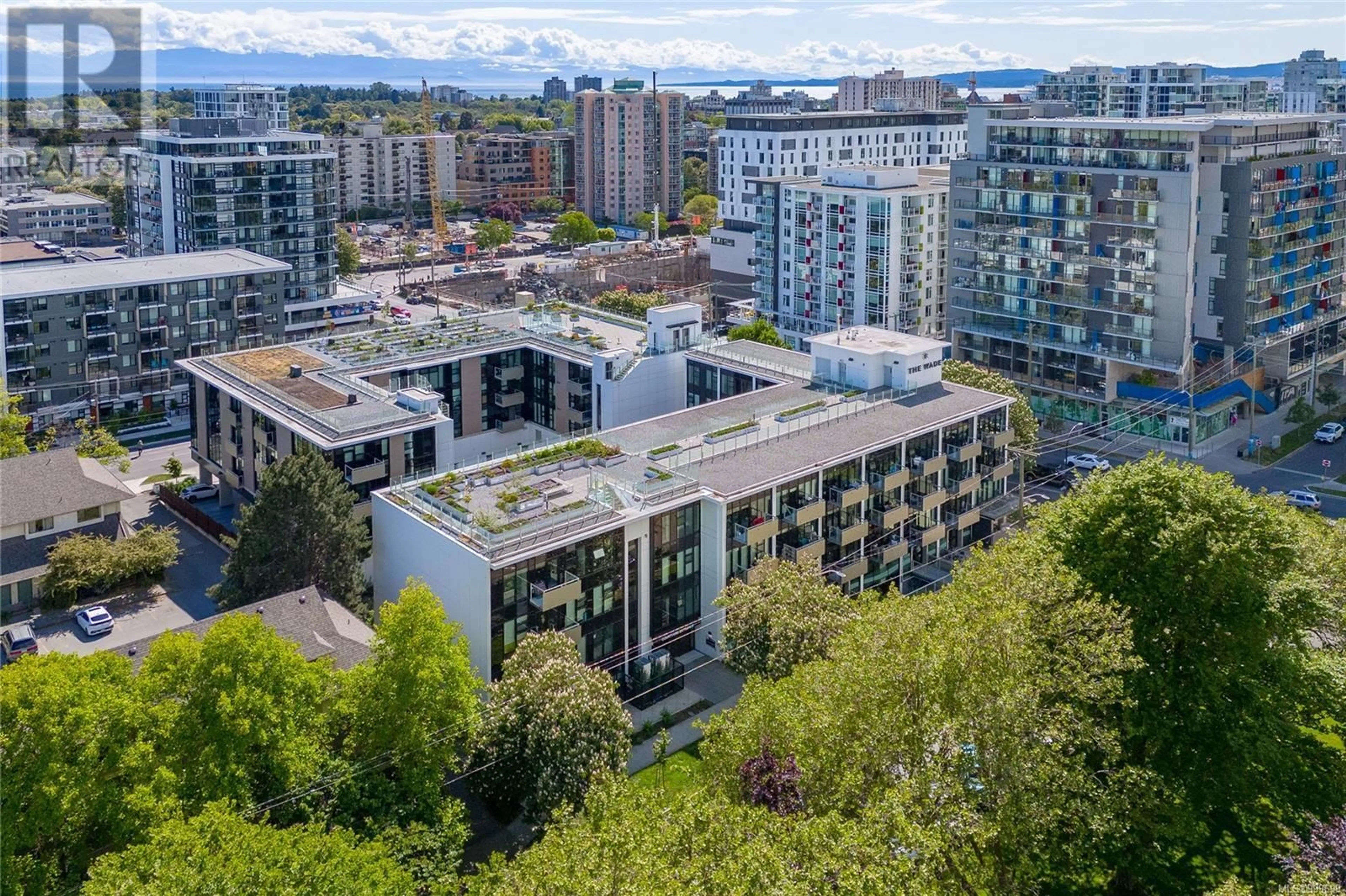 A pic from outside/outdoor area/front of a property/back of a property/a pic from drone, city buildings view from balcony for N408 - 1105 PANDORA AVENUE, Victoria British Columbia V8V3P9
