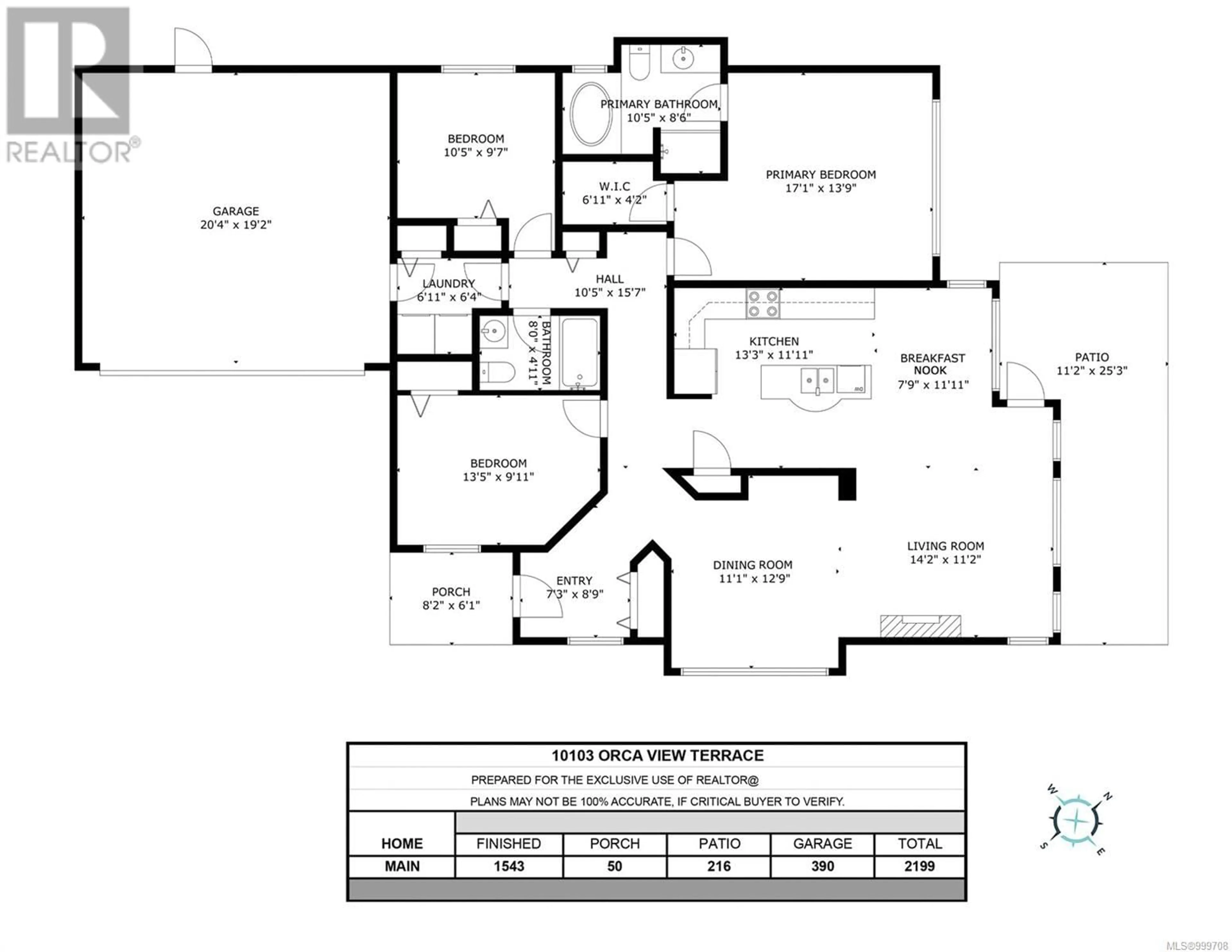 Floor plan for 10103 ORCA VIEW TERRACE, Chemainus British Columbia V0R1K2
